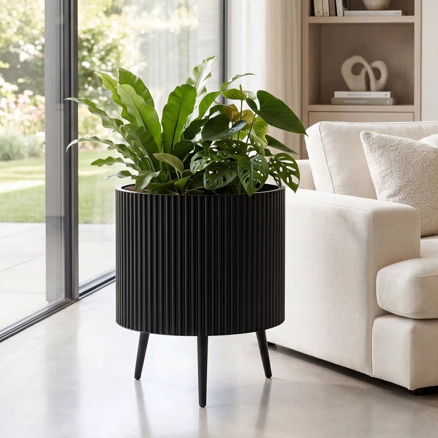 20-Inch Raised Metal Planter with Stand and Drainage Holes by DirectDeals