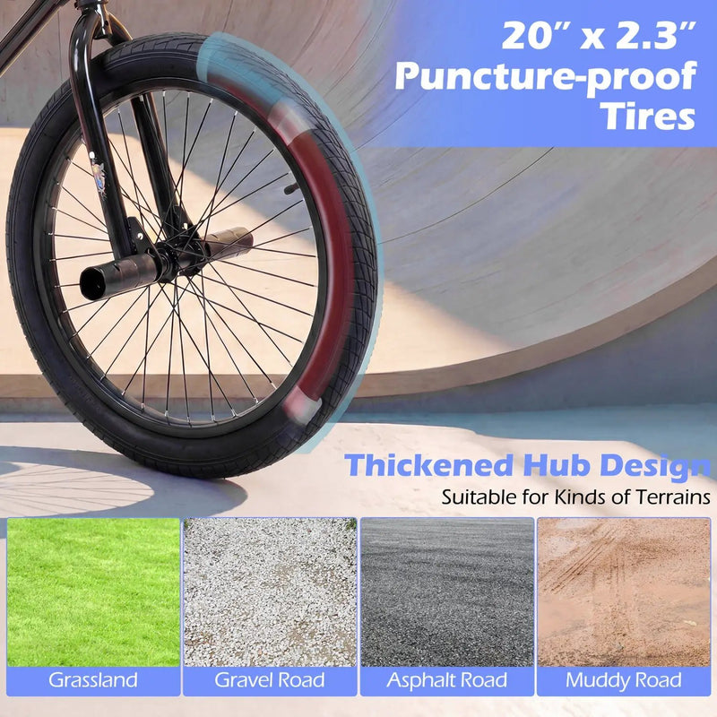 20 Inch BMX Trick Bike with 360° Steering for Kids & Teens by DirectDeals