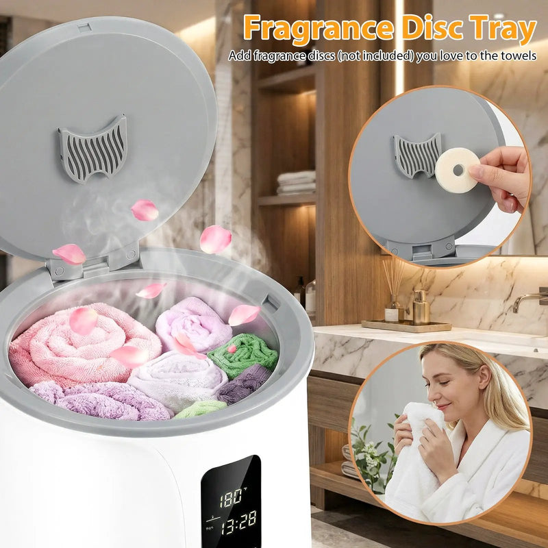 20 L Large Blanket Towel Warmer for Bathroom with 3 Heat Levels-White by DirectDeals
