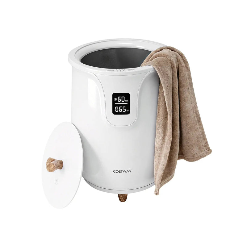 20 L Large Blanket and Towel Warmer with 3 Heat Levels for Bathroom-White by DirectDeals