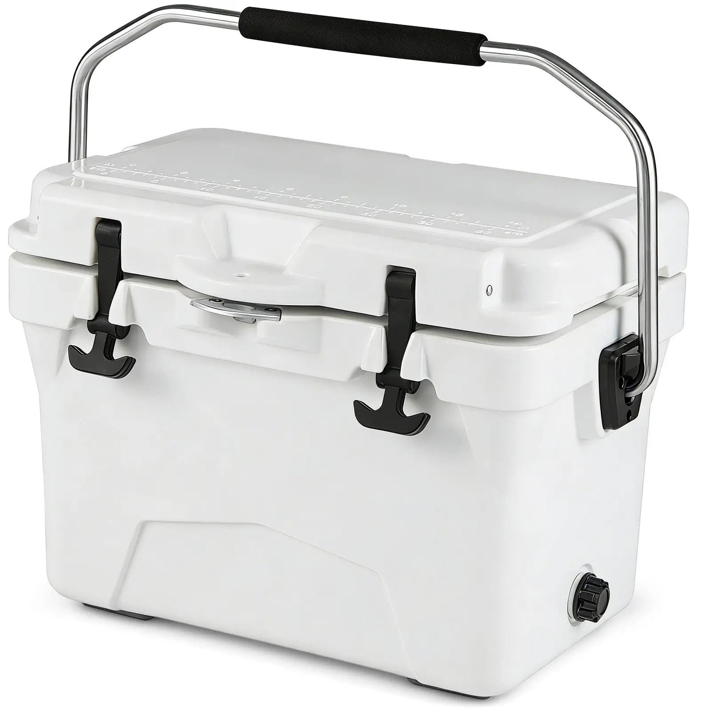 20 Quart Portable Hard Cooler with Built-in Ruler and Bottle by DirectDeals