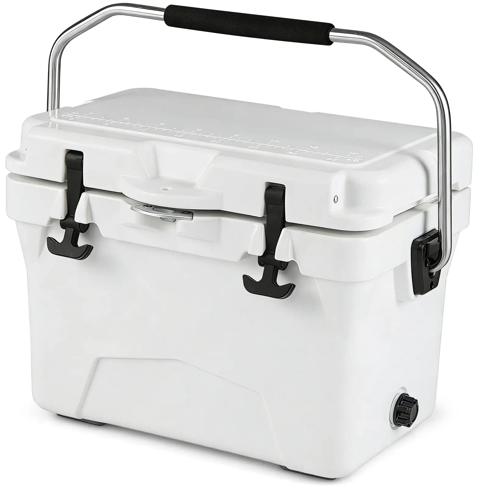 20 Quart Portable Hard Cooler with Built-in Ruler and Bottle by DirectDeals