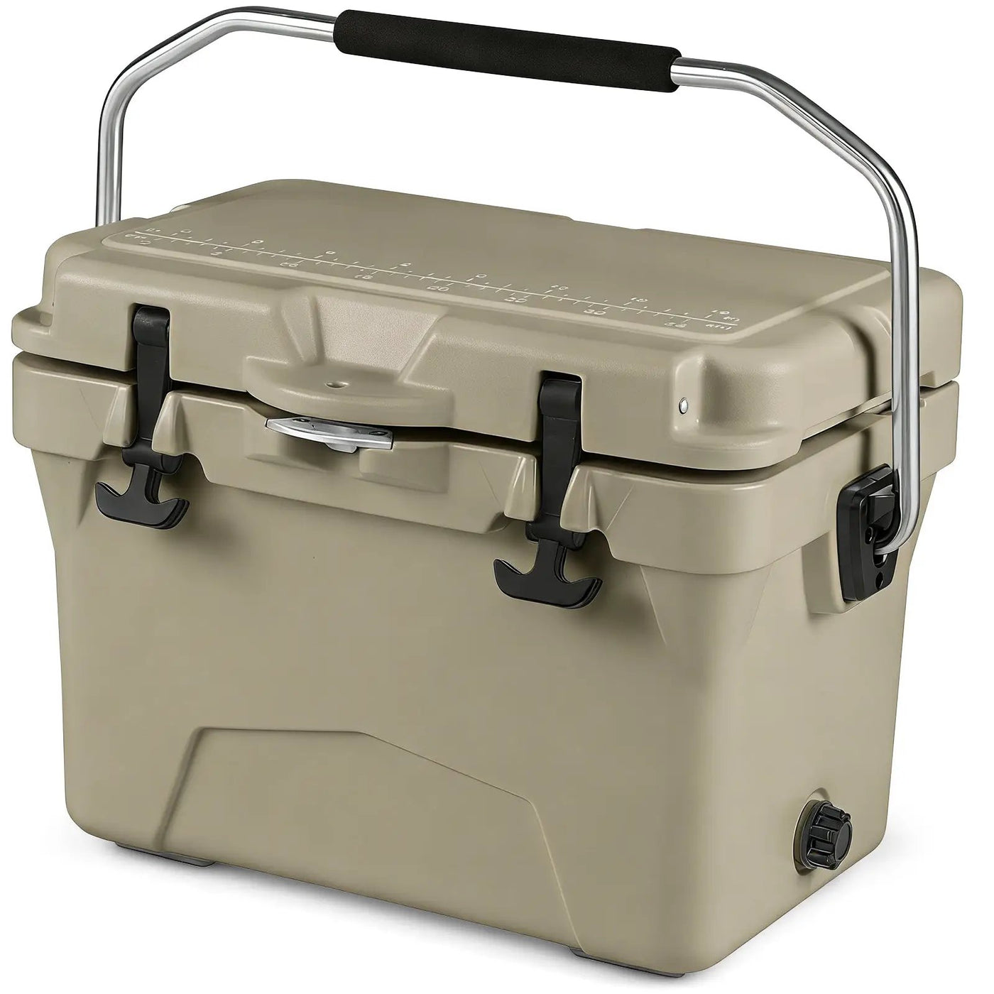 20 Quart Portable Hard Cooler with Built-in Ruler and Bottle by DirectDeals