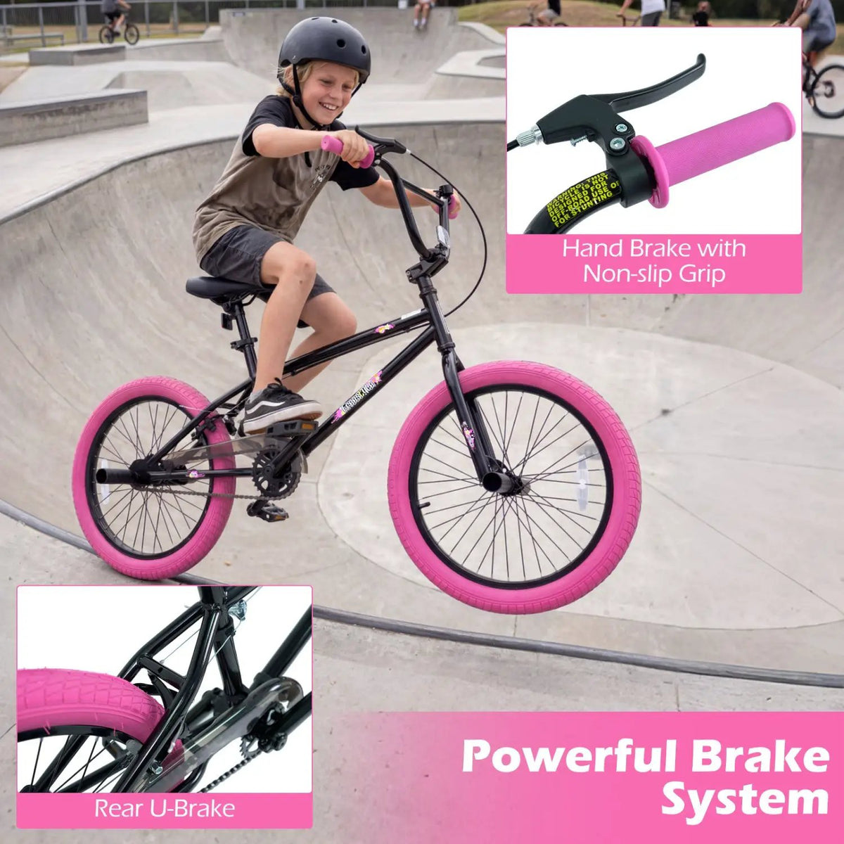20" Trick Bicycle with 360 Degree Steering and Adjustable Seat for Kids and Teens by DirectDeals