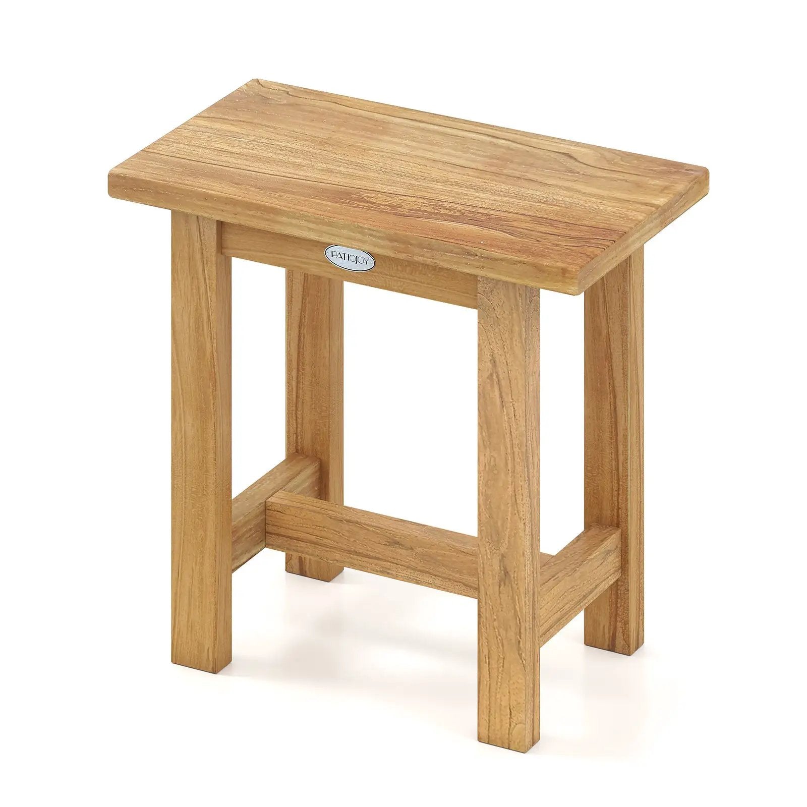 20 inch Teak Shower Bench Waterproof Shower Stool for Shaving Legs by DirectDeals