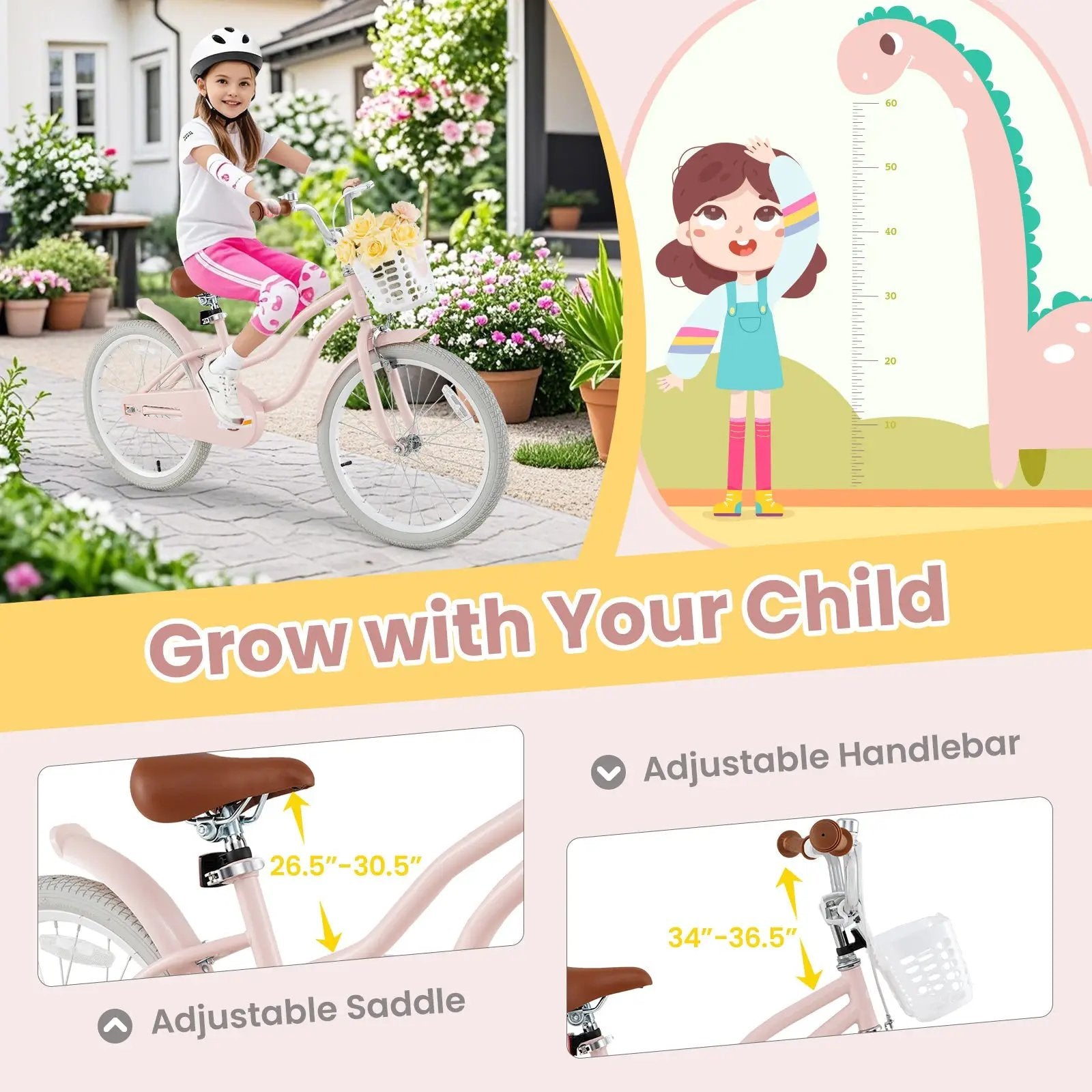 20 Inch Kids Bike with Kickstand for Boys Girls by DirectDeals