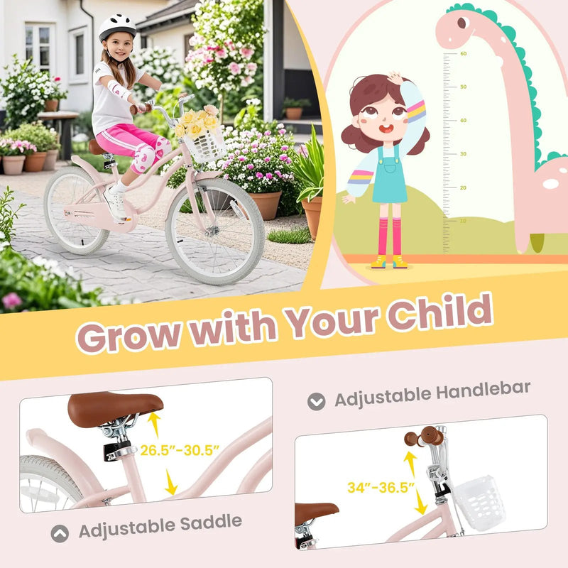 20 Inch Kids Bike with Kickstand for Boys Girls by DirectDeals