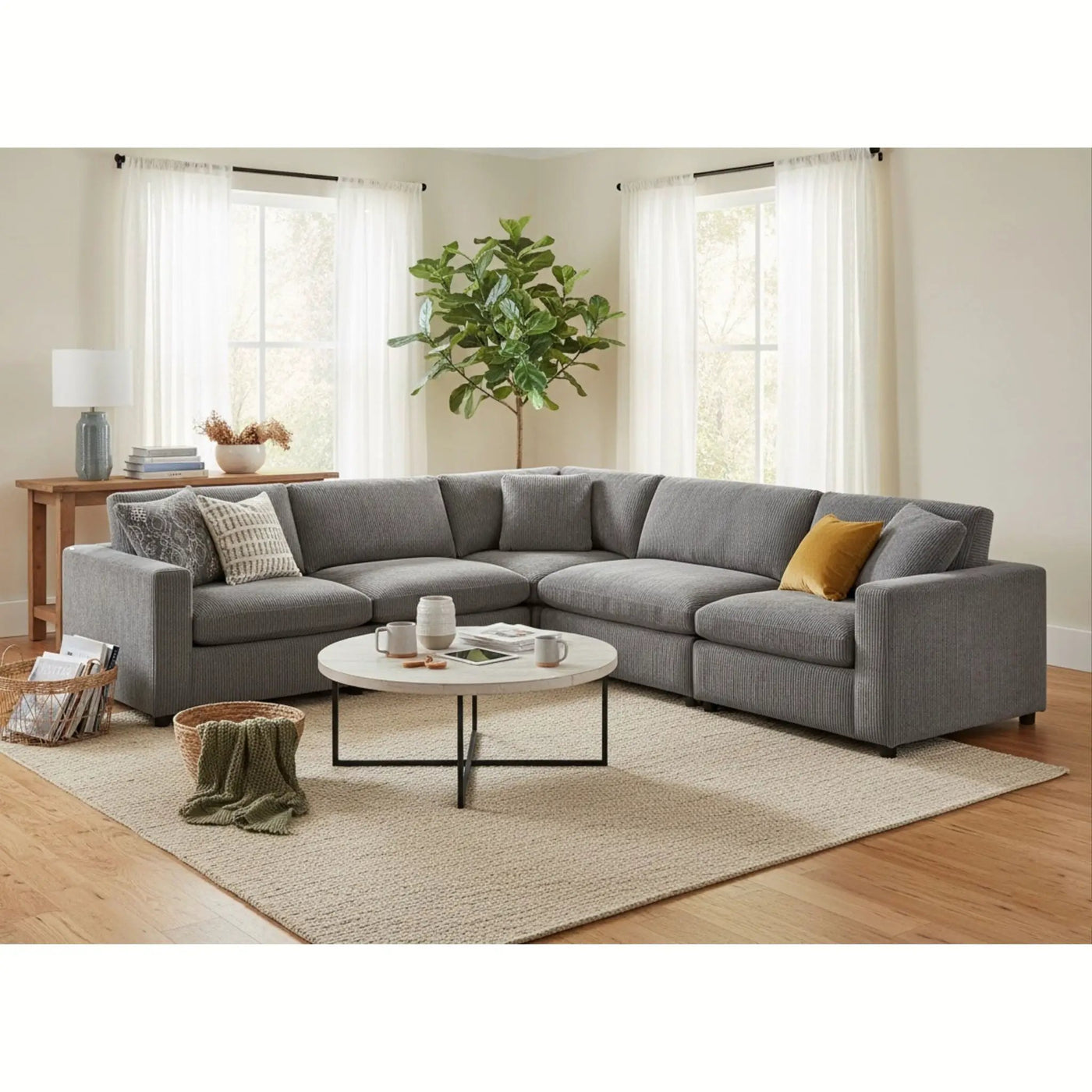 Chelsea - Modular 5 Piece Sectional by HouseOfZazla