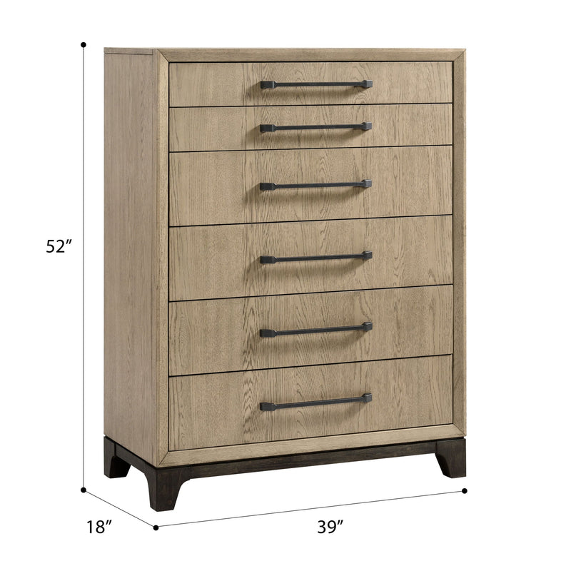 6 Drawer Chest With Smooth Glides - Brown by HouseOfZazla