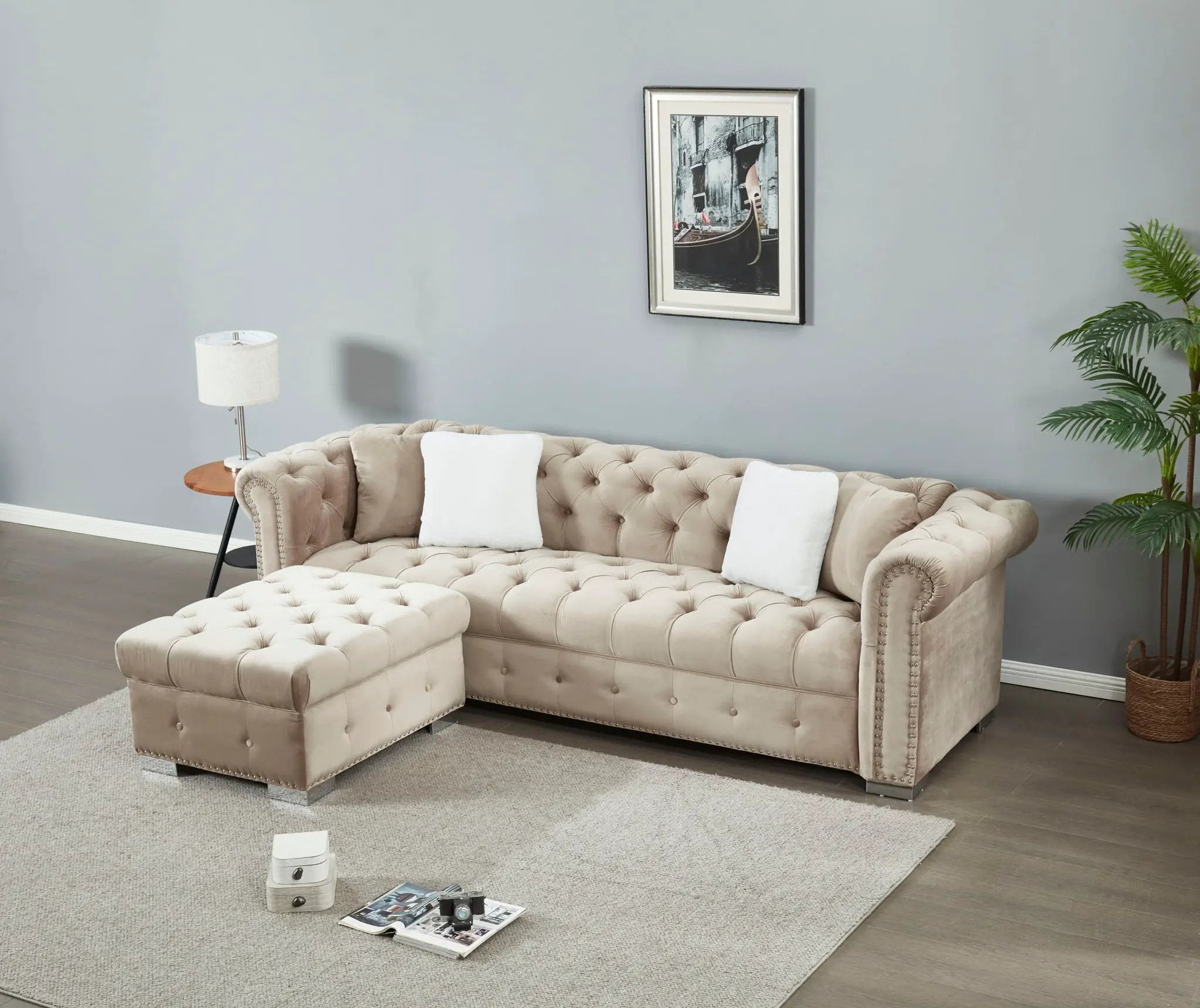 4 Seater Oversized L Shaped Reversible Sectional Sofa by Unique Piece Furniture
