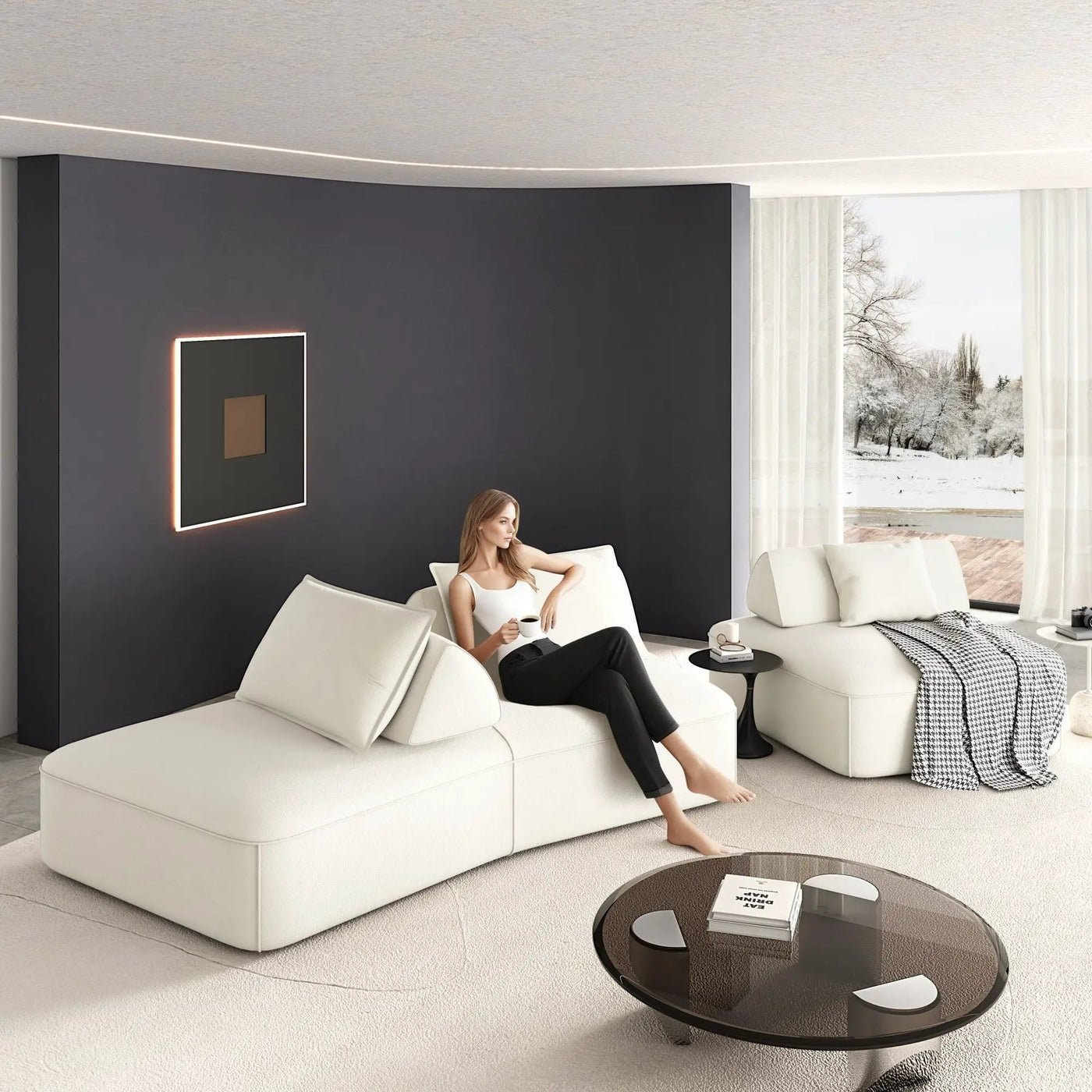 Modern Luxury Oversized Modular Sectional Sofa Set by HouseOfZazla