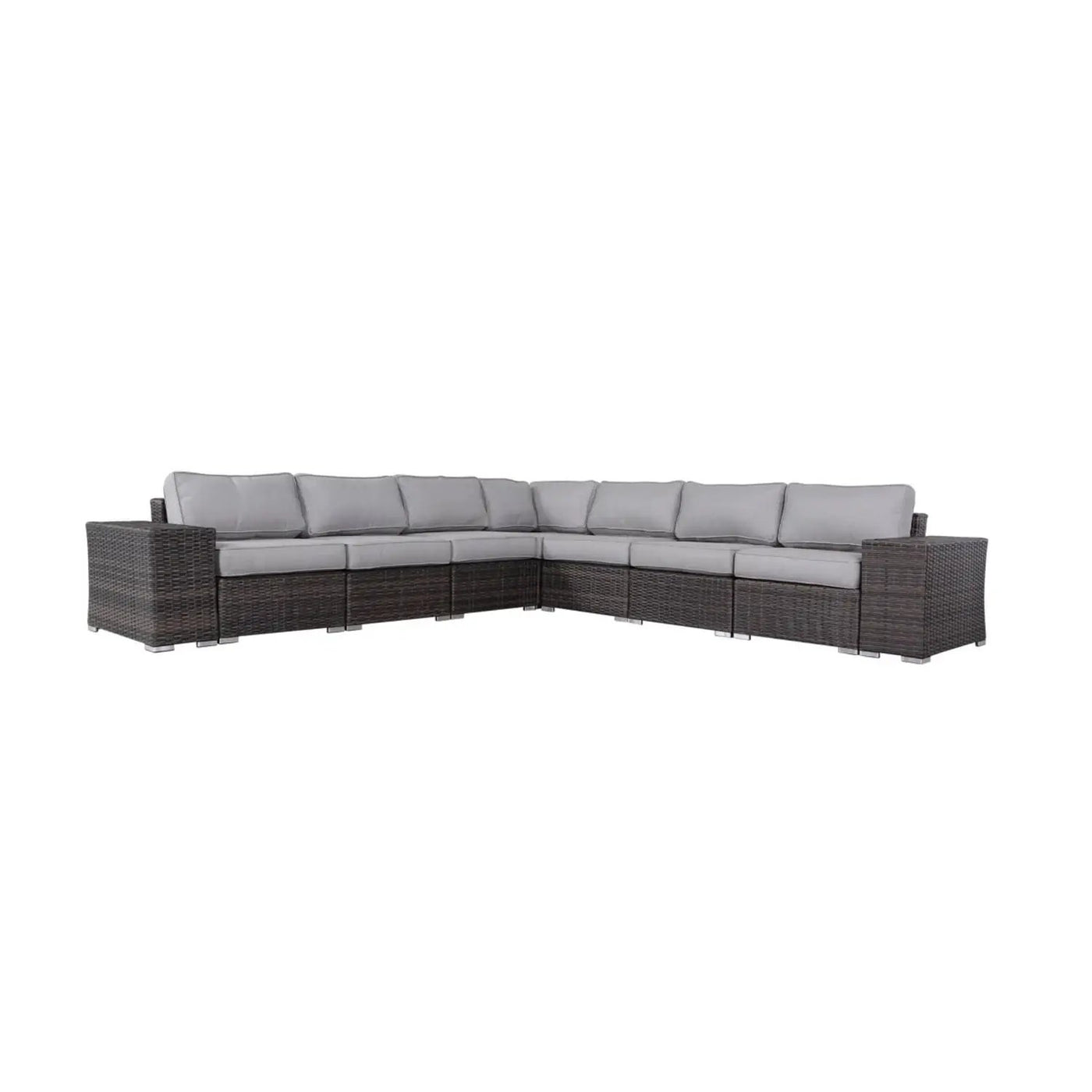 Rattan Sectional Sofa Set With Cushions by HouseOfZazla