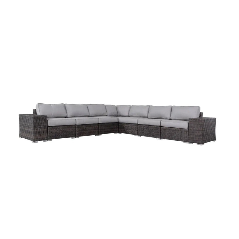 Rattan Sectional Sofa Set With Cushions by HouseOfZazla