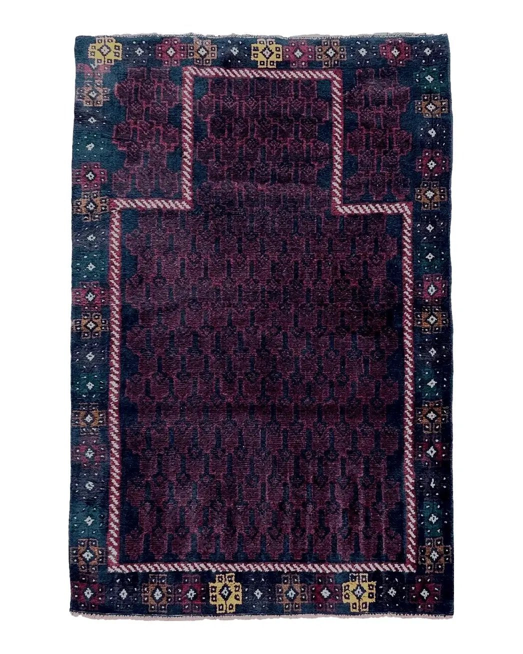 3 X 5 Vintage Handmade Tribal Wool Rug Baluchi Rug Afghan Rug Balouch Rug 3x4.7 by Jewel Rugs
