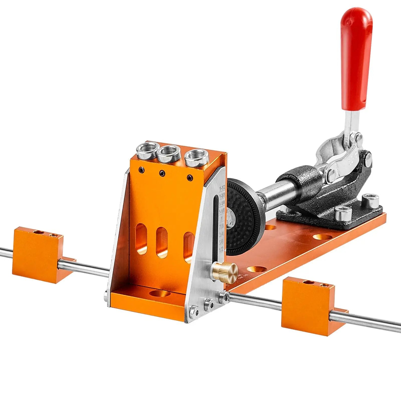 Pocket Hole Jig Kit, 34 Pcs with Adjustable Depth and C-Clamp by HouseOfZazla