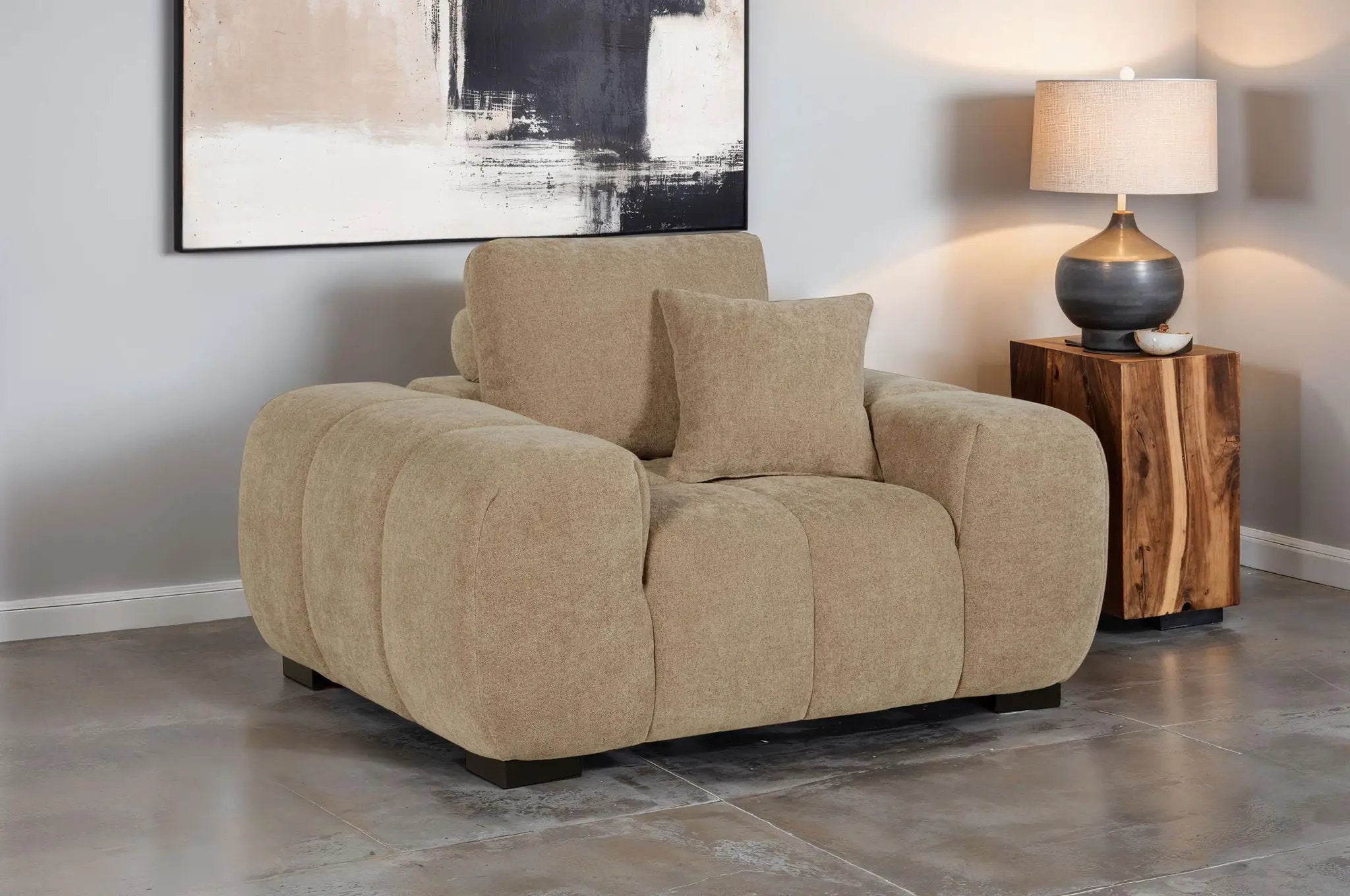 Octavia Upholstered Track Arm Accent Chair Camel by Unique Piece Furniture