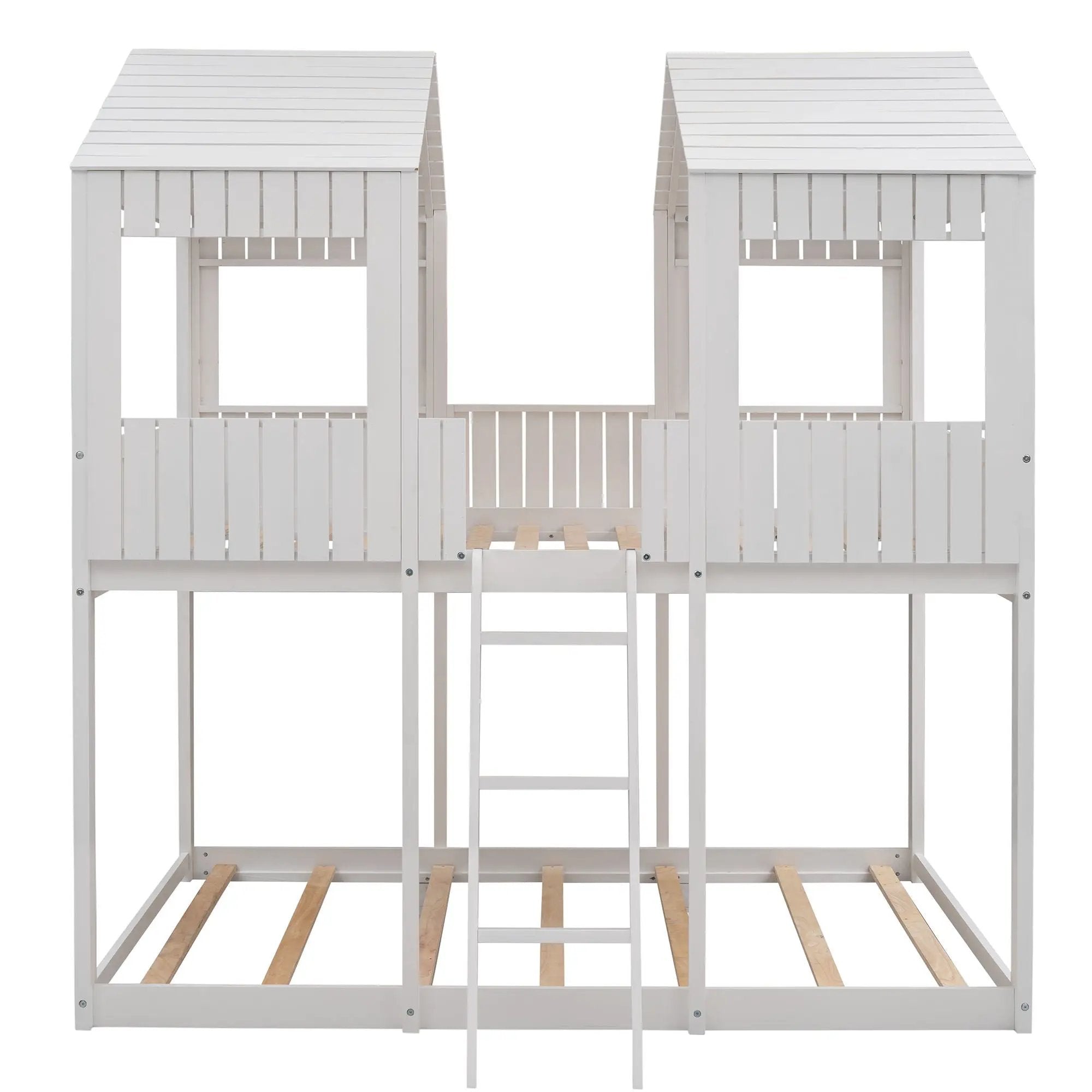 Bunk Bed With Roof, Window, Guardrail, Ladder by HouseOfZazla