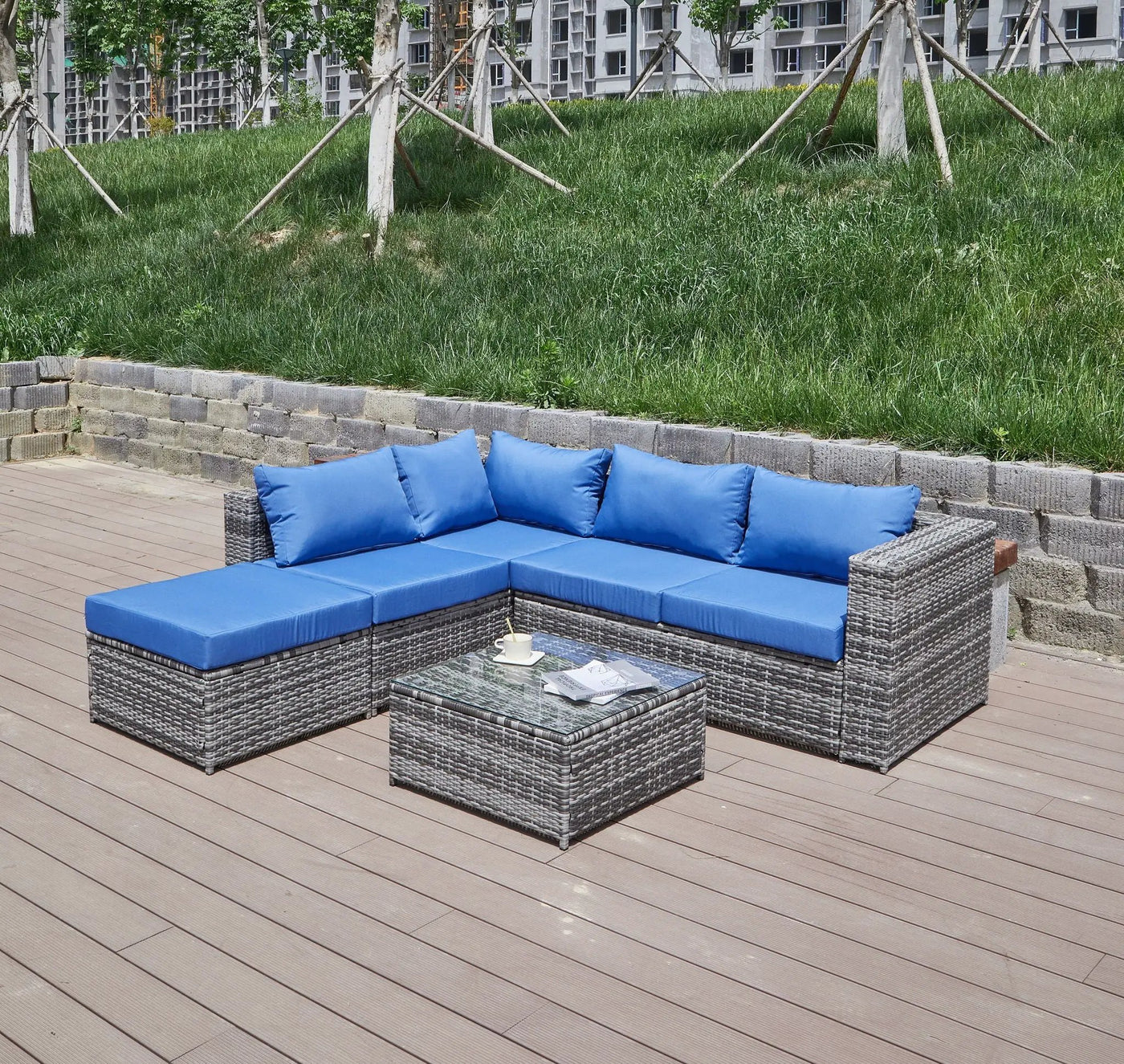 Patio Sofa With Cushions by HouseOfZazla