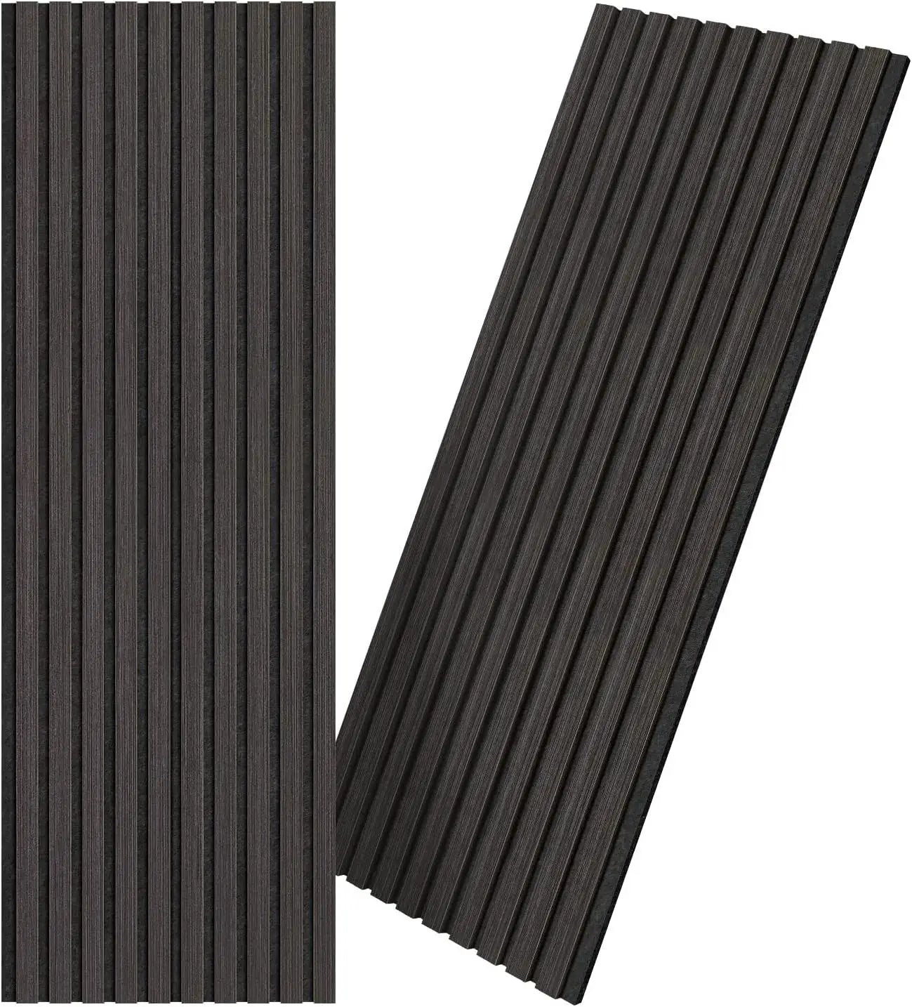 UMIACOUSTICS Wood Wall Panels, 2 PCS Diffusion Panels, 47.2" x 15.7" Sound Proof Panels for Home Office Cinema (Ebony) by Selzalot