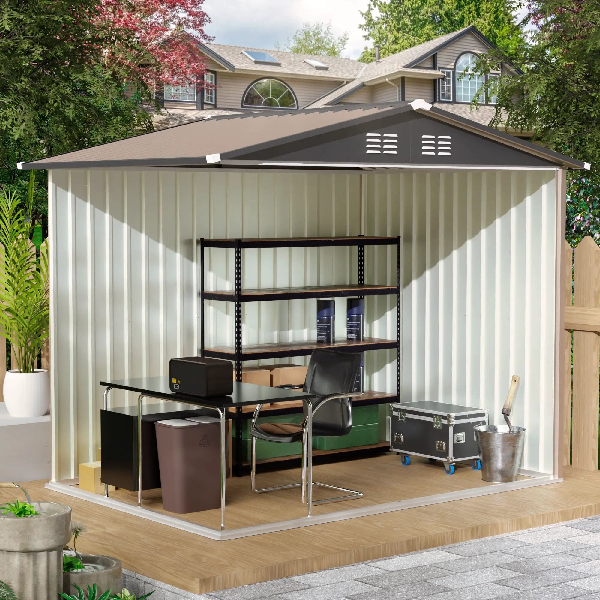 8FT x 6FT Garden Shed with Apex Roof by HouseOfZazla
