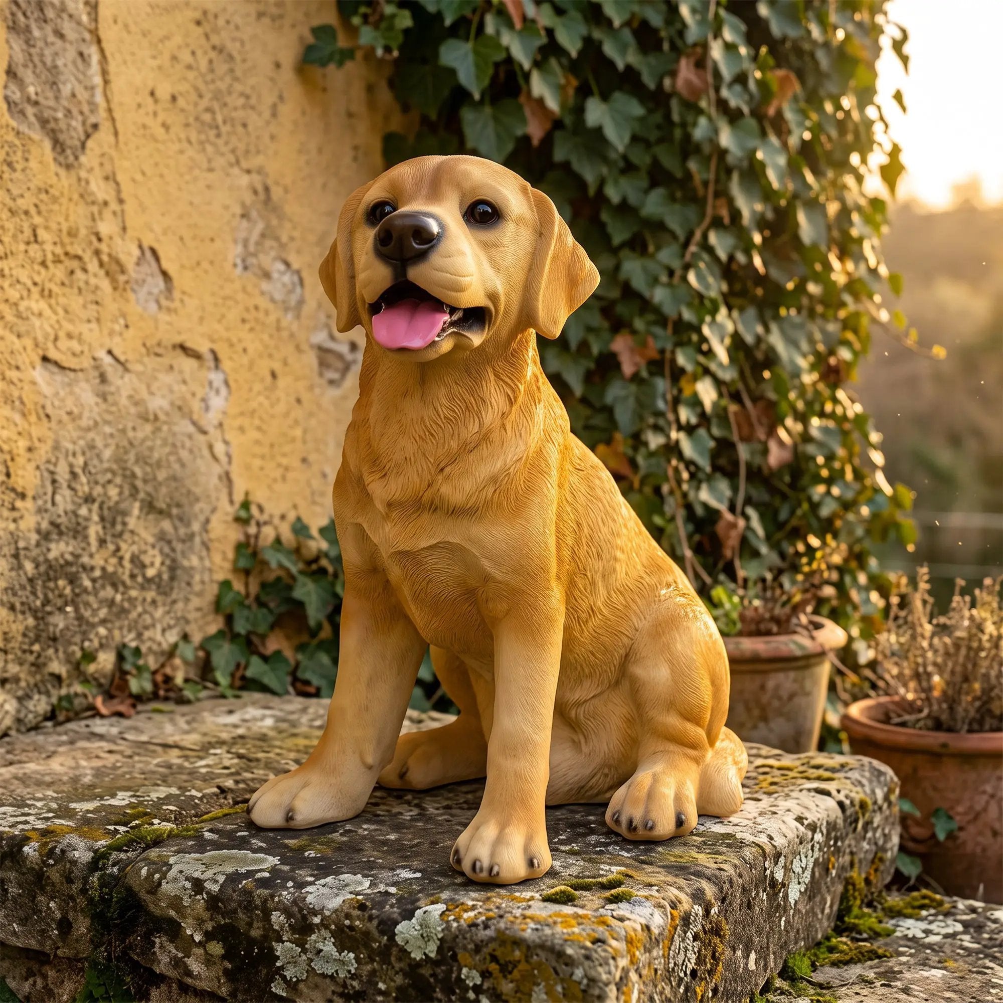 Labrador Resin Statue: Weather-Resistant Dog Figurine by HouseOfZazla