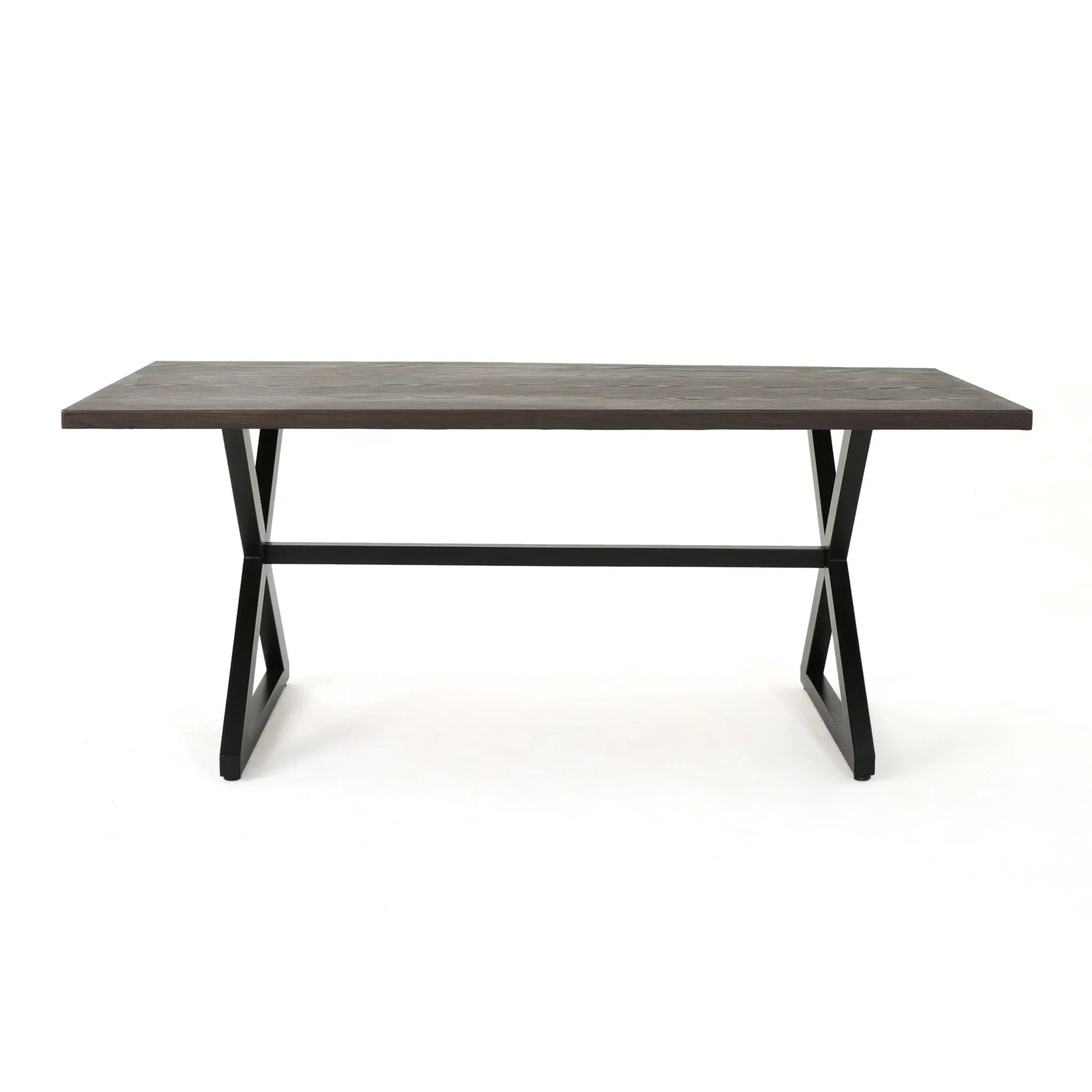 Rolando Outdoor Aluminum Dining Table with Steel Frame by HouseOfZazla