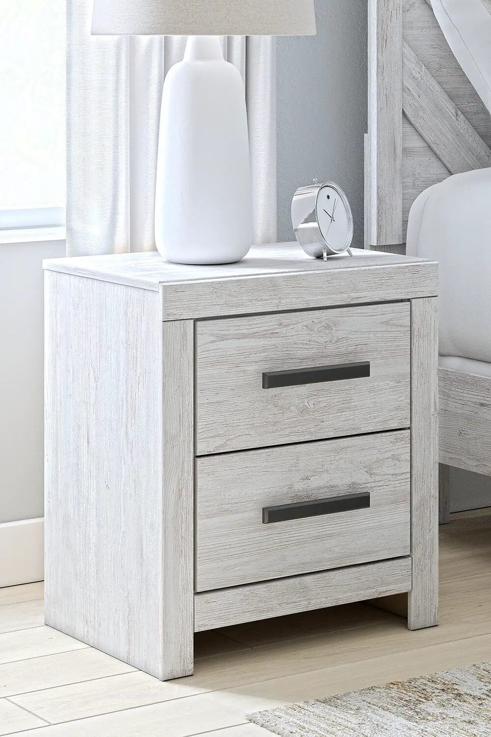 Cayboni - Two Drawer Night Stand - Whitewash by Unique Piece Furniture