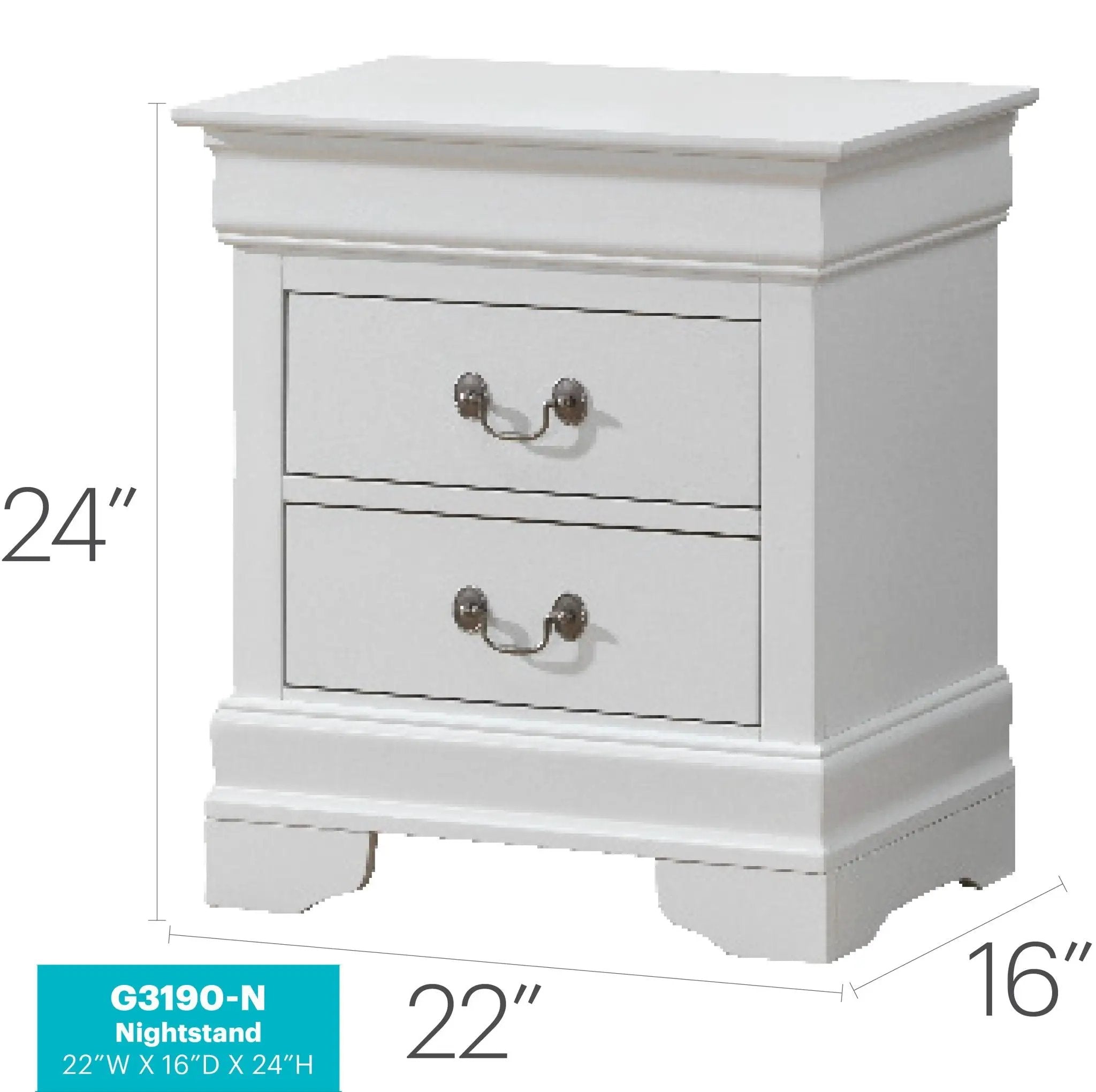 Louis Phillipe - Nightstand - Wood by Unique Piece Furniture