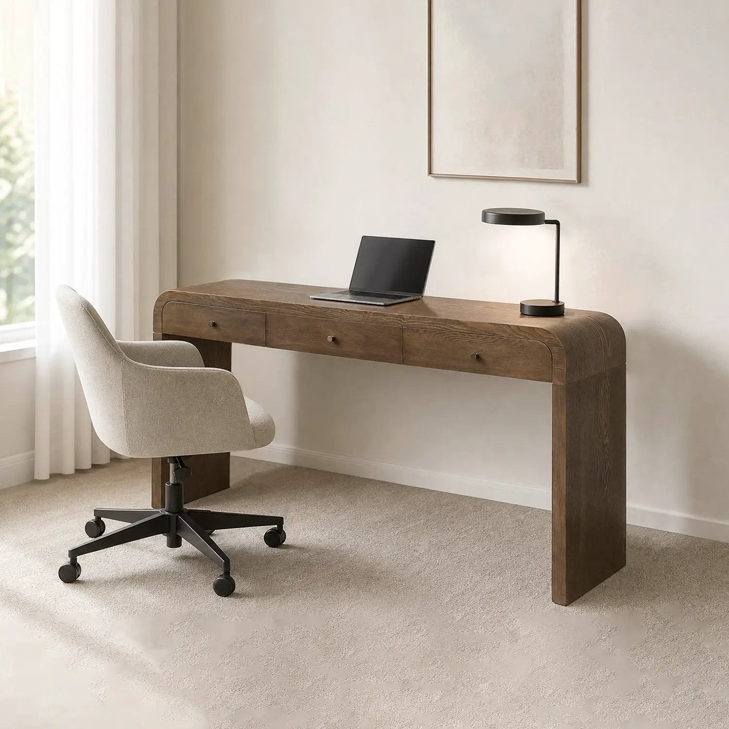 Dark Table with 3-Drawer Storage by HouseOfZazla
