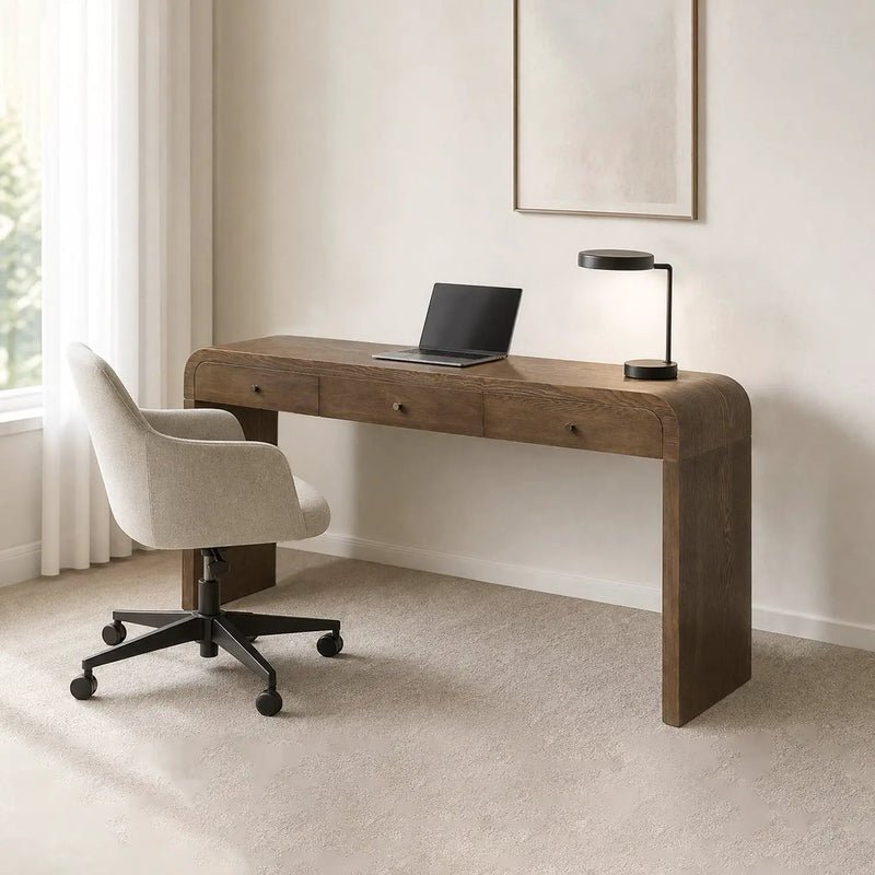 Dark Table with 3-Drawer Storage by HouseOfZazla