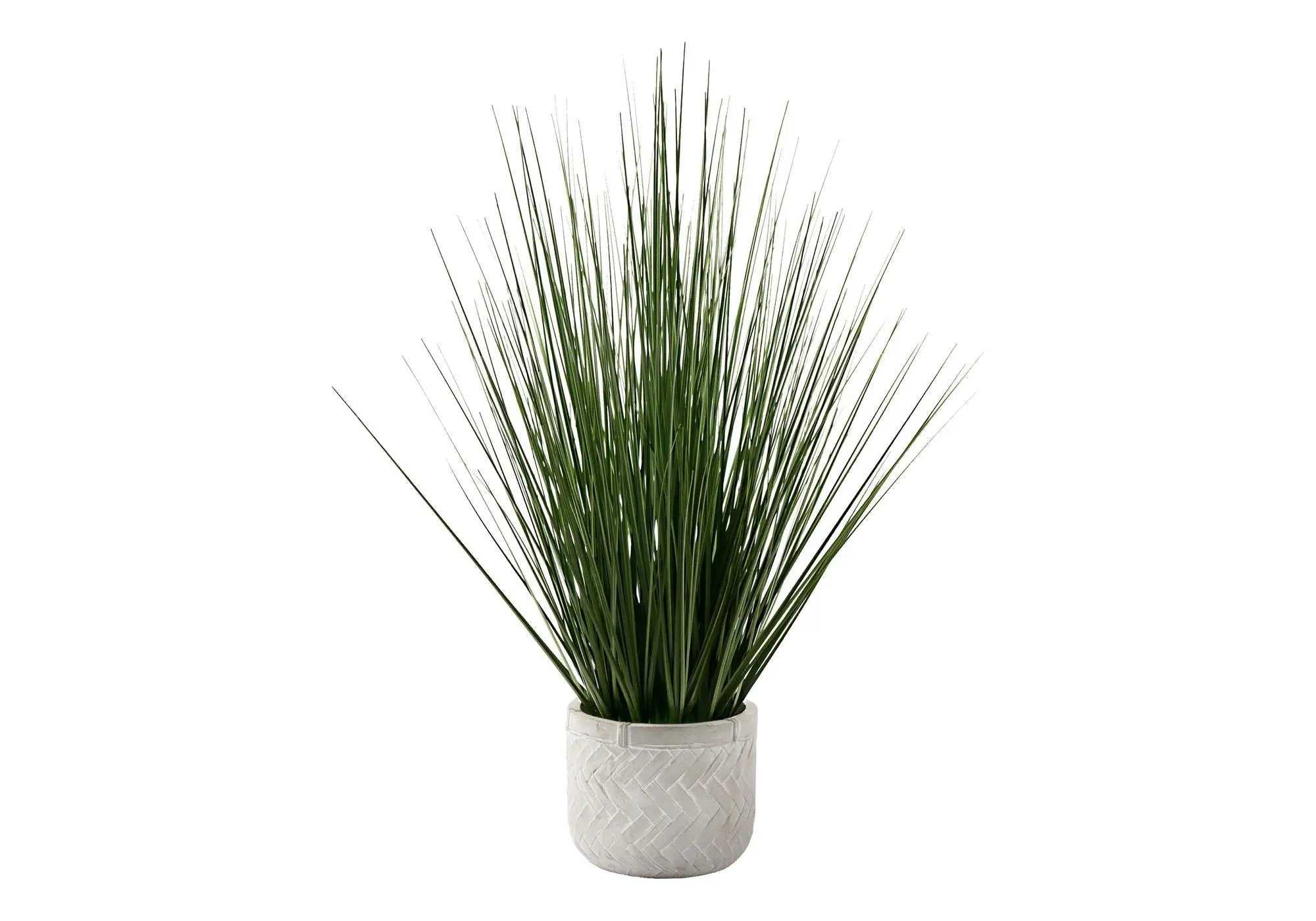 21" Tall, Artificial Plant, Grass, Indoor, Faux, Fake, Table, Greenery, Potted, Real Touch, Decorative - Green / White by Unique Piece Furniture