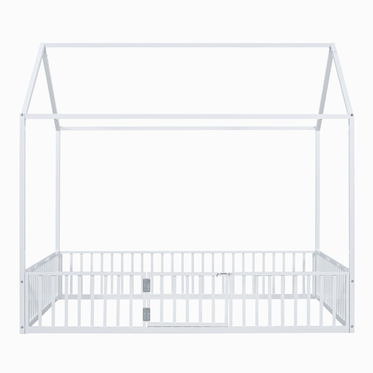 Metal House Bed With Fence And Door, photo 2 of 7