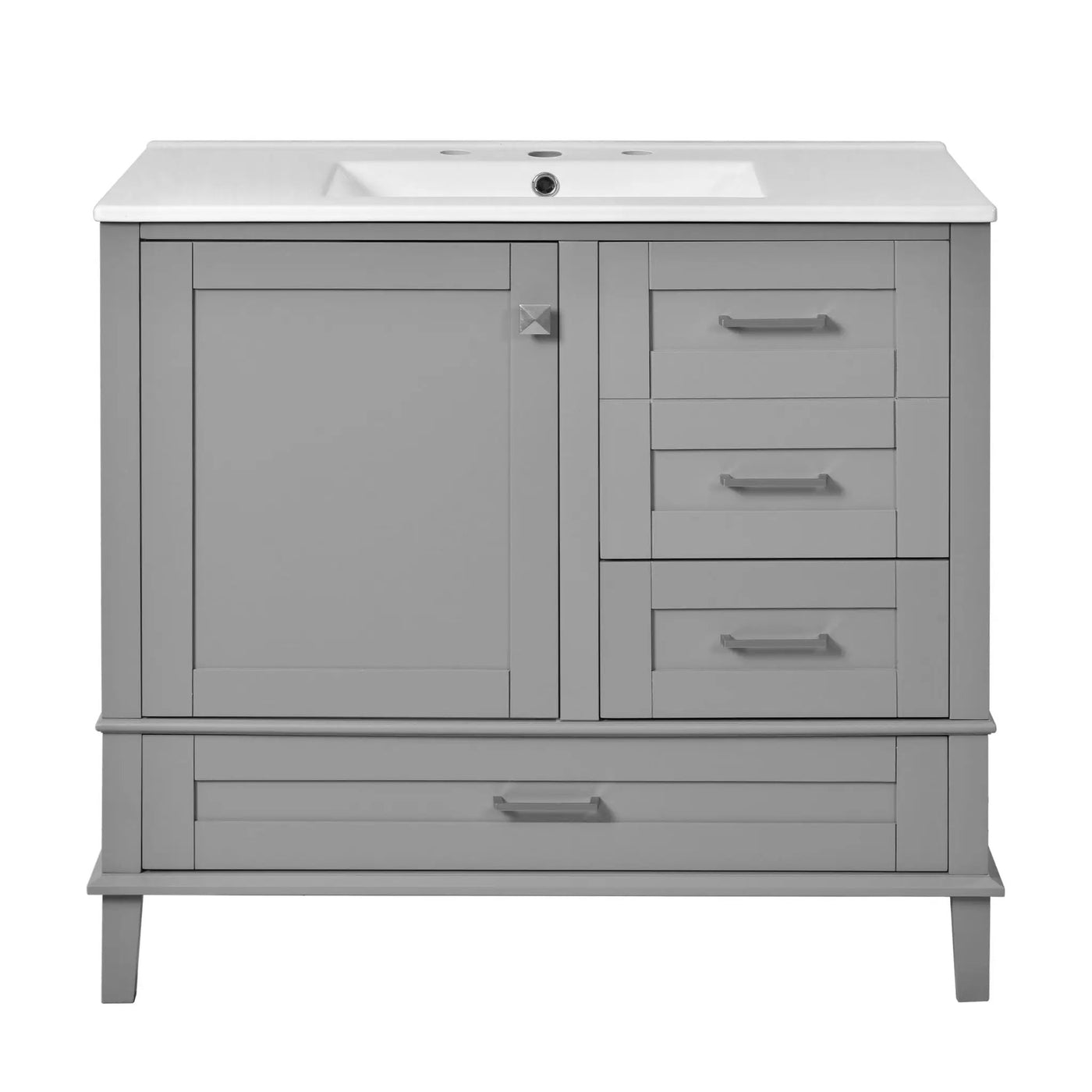 Traditional Bathroom Vanity Set With Soft Close Doors by HouseOfZazla
