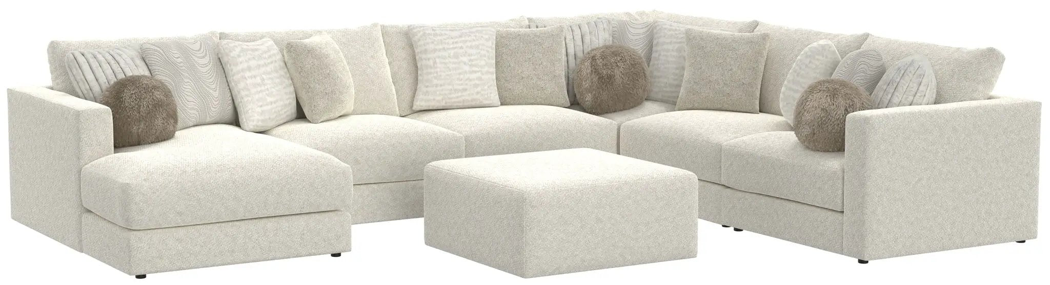 Ritzy - Modular Sofa And Included Cocktail Ottoman by Unique Piece Furniture