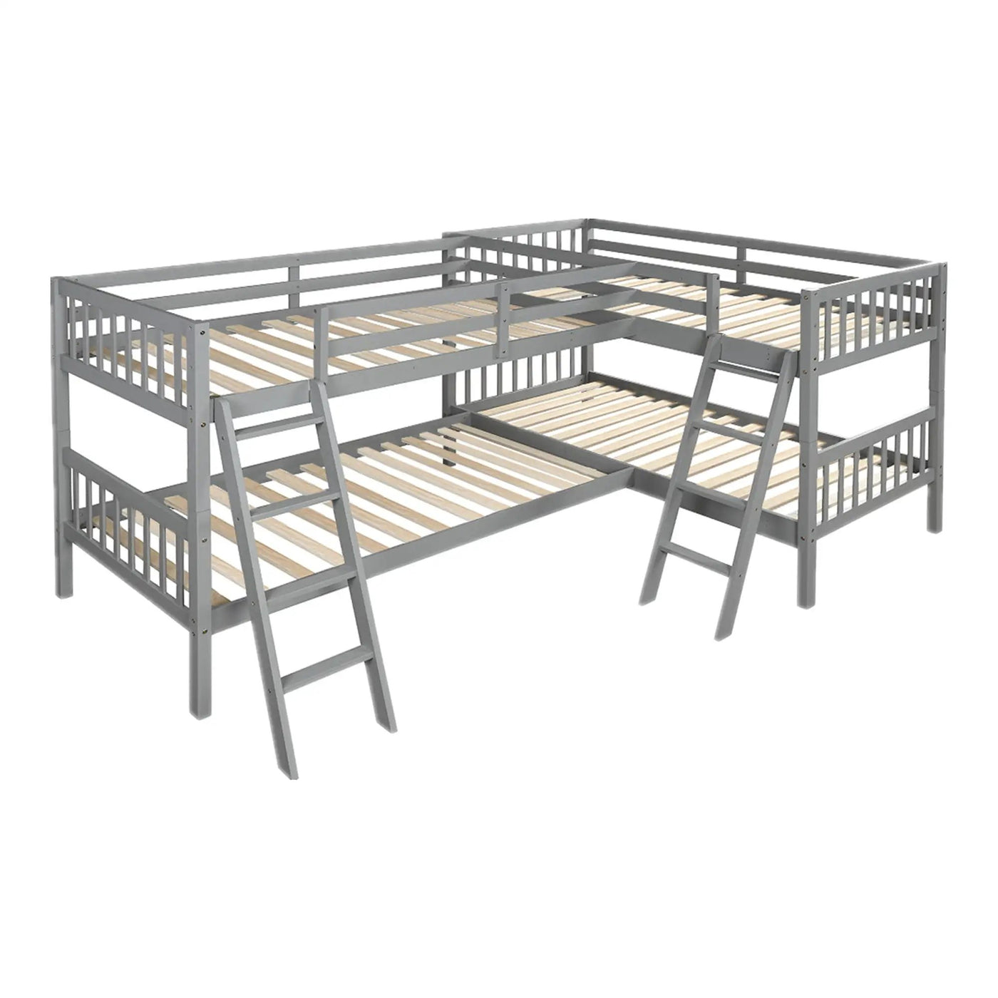 L Shaped Bunk Bed With Ladder by Unique Piece Furniture