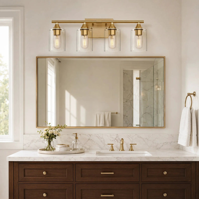 4-Light Brushed Bathroom Vanity Wall Light by HouseOfZazla