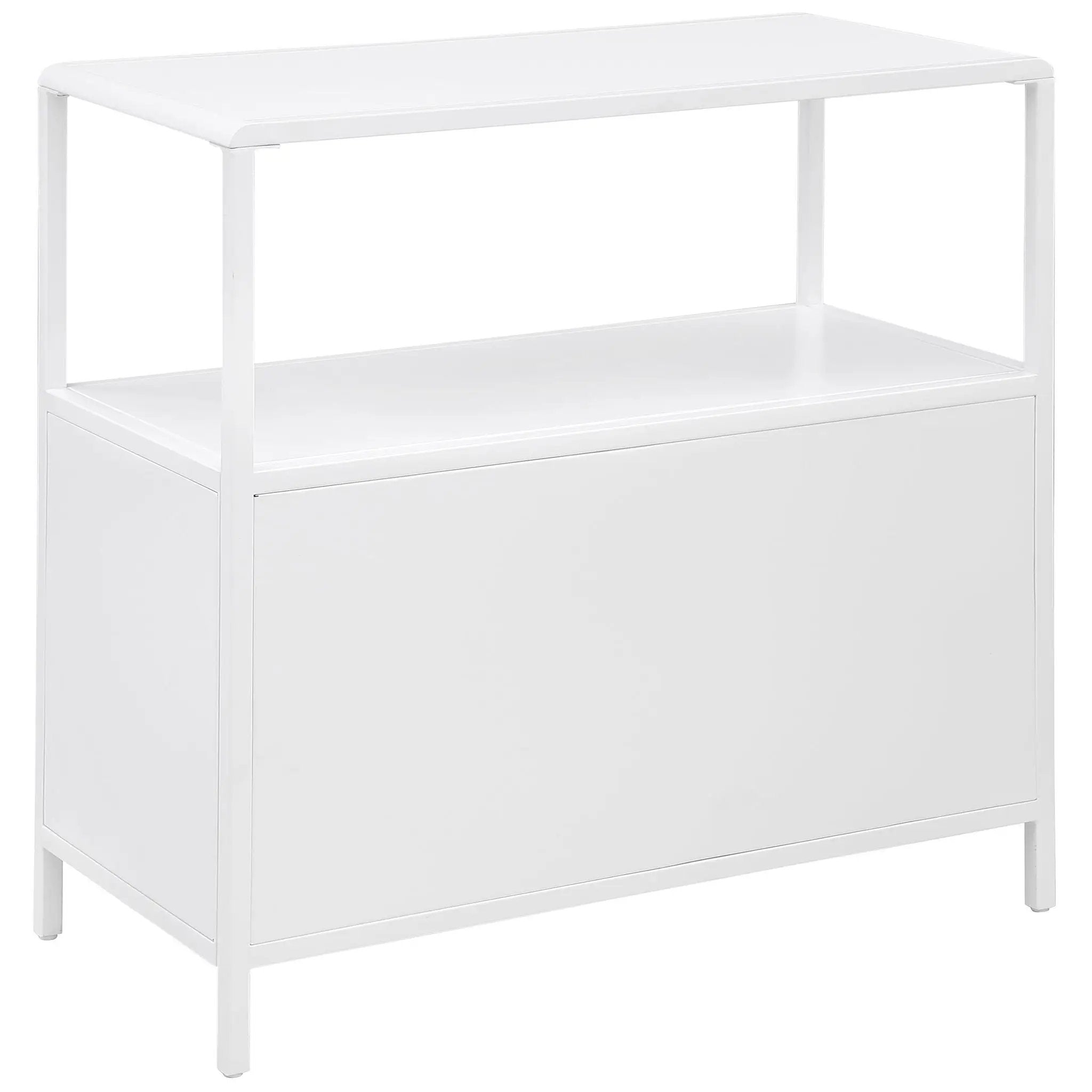 Amherst 2-door Radio Weave Cane Metal Accent Cabinet White by Unique Piece Furniture