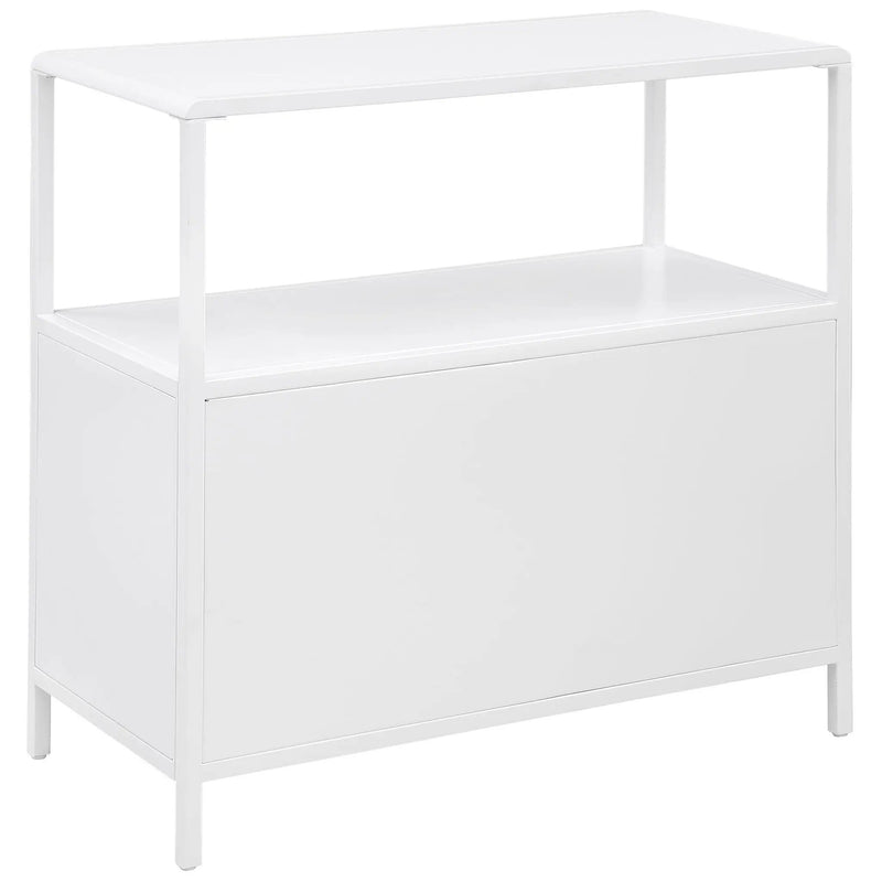 Amherst 2-door Radio Weave Cane Metal Accent Cabinet White by Unique Piece Furniture