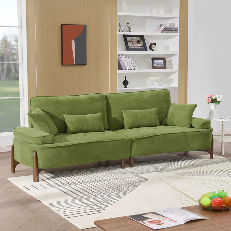 Comfortable Deep Seated Sofa With Pillows by Unique Piece Furniture