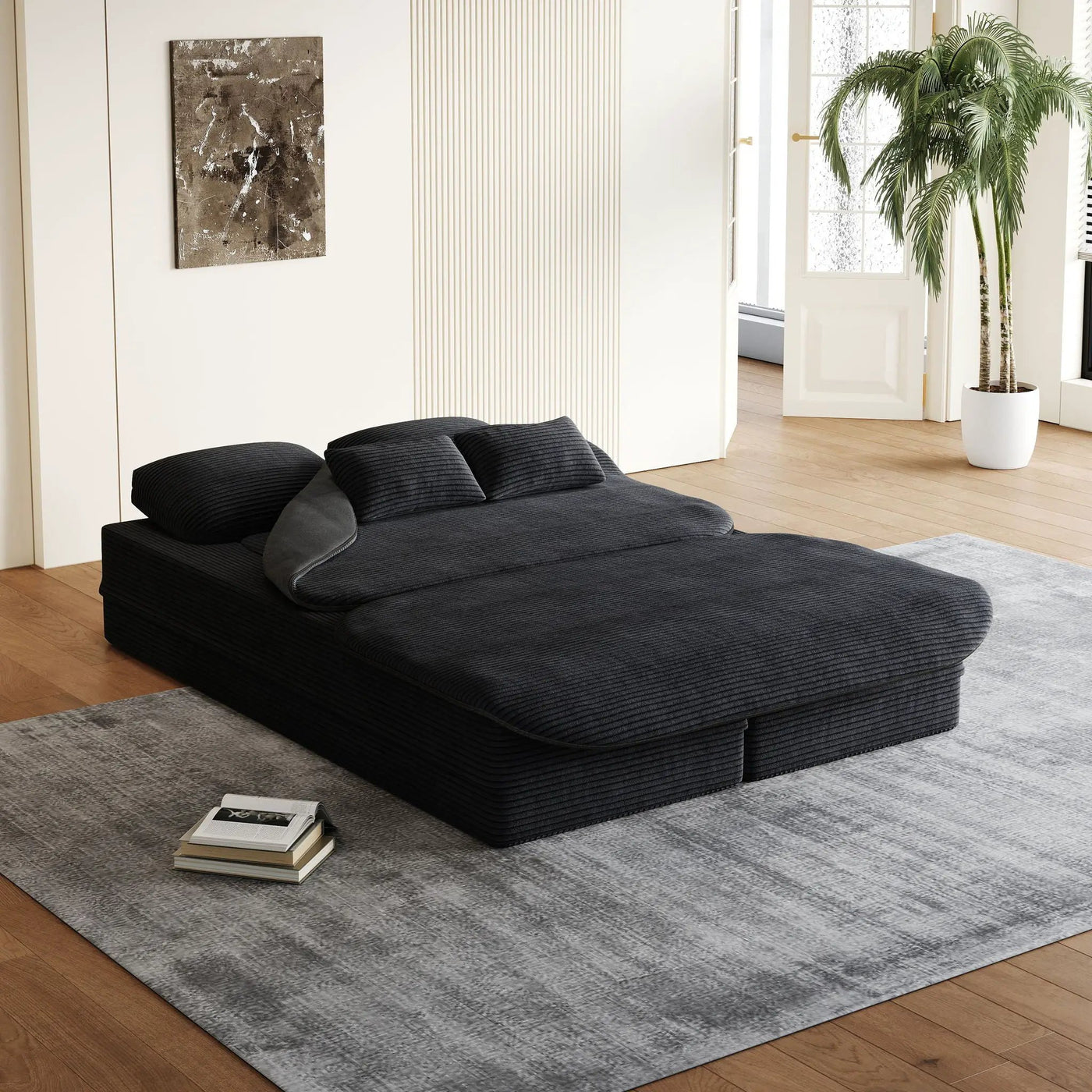 2 In 1 Foldable Sofa Bed With Multi Functional Blanket by HouseOfZazla