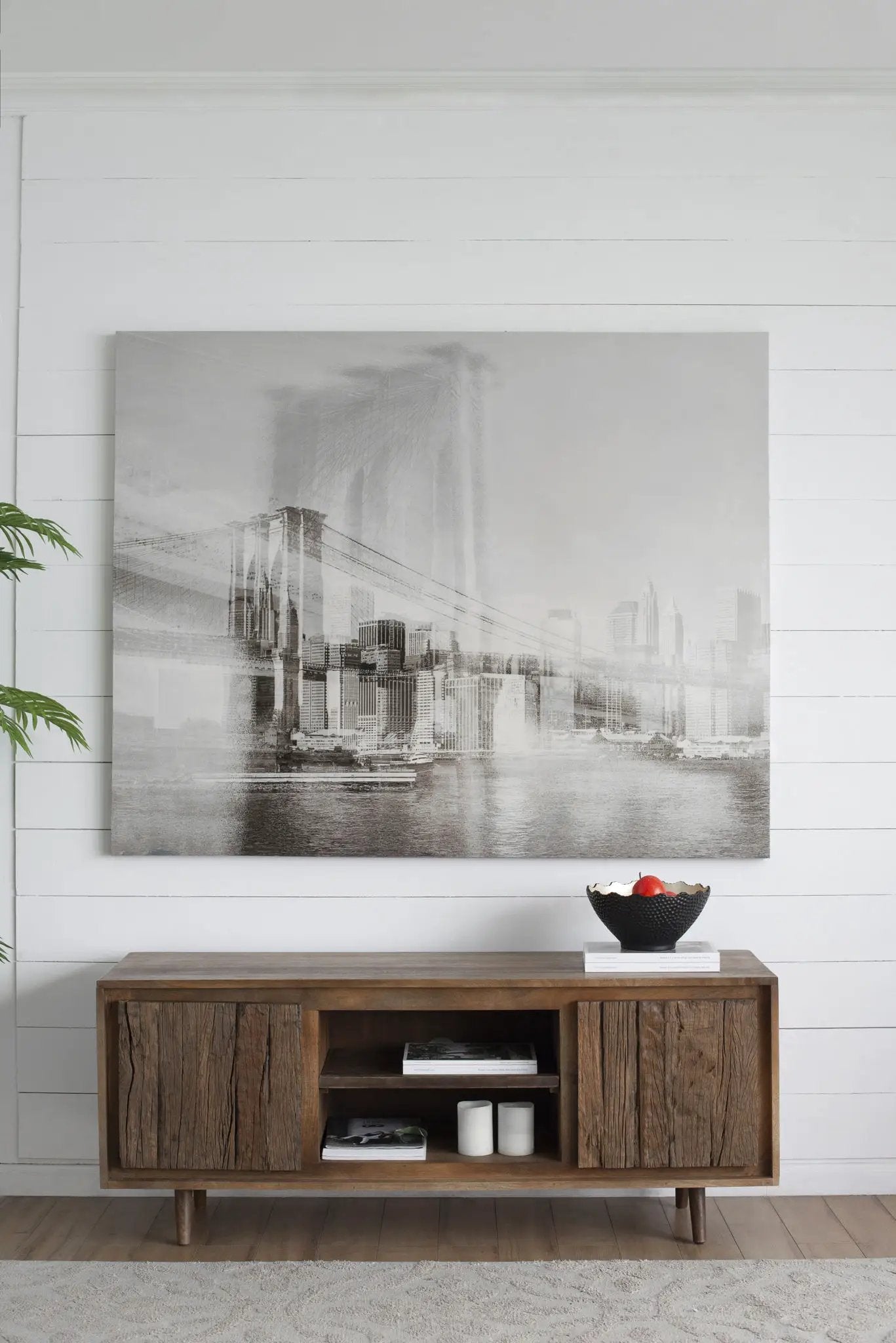 TV Cabinet With Recycle Wood 2 Door - Brown by Unique Piece Furniture