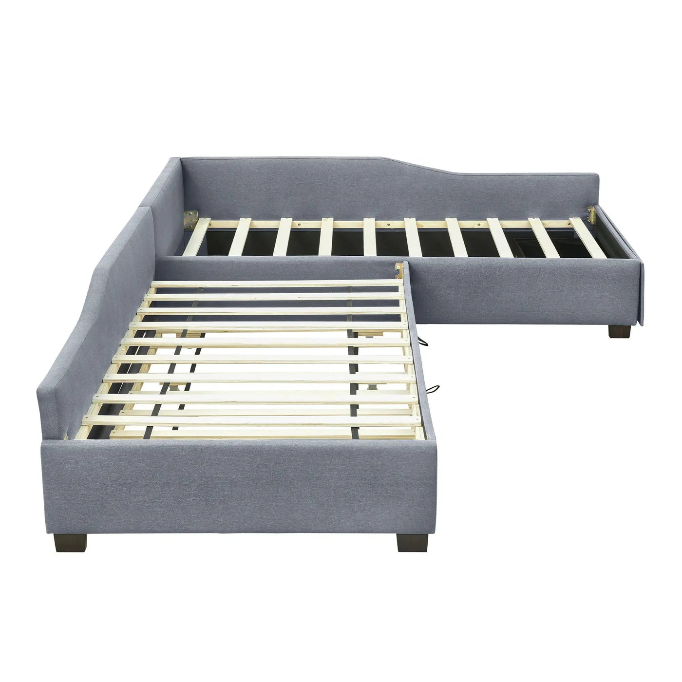 Upholstered Double Daybed With Trundle And Drawer by HouseOfZazla