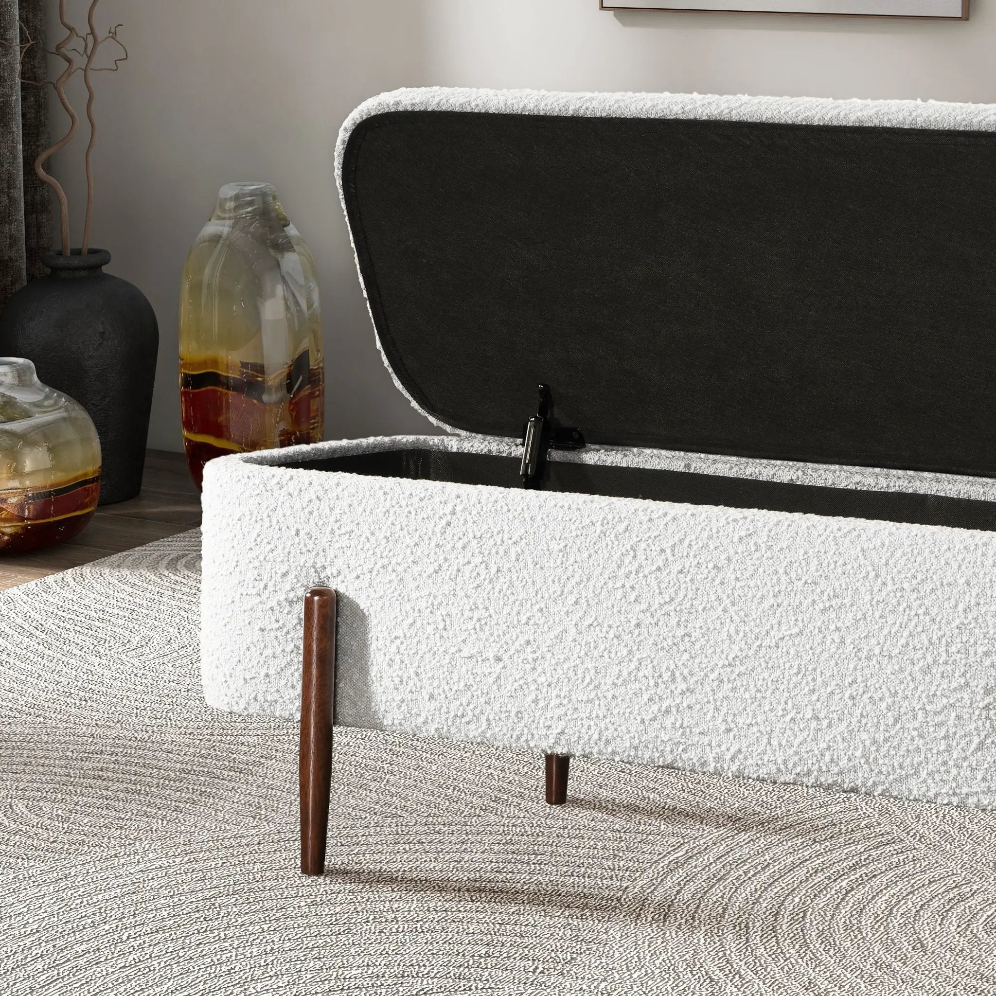 Sarna - Storage Bench - Ivory by HouseOfZazla