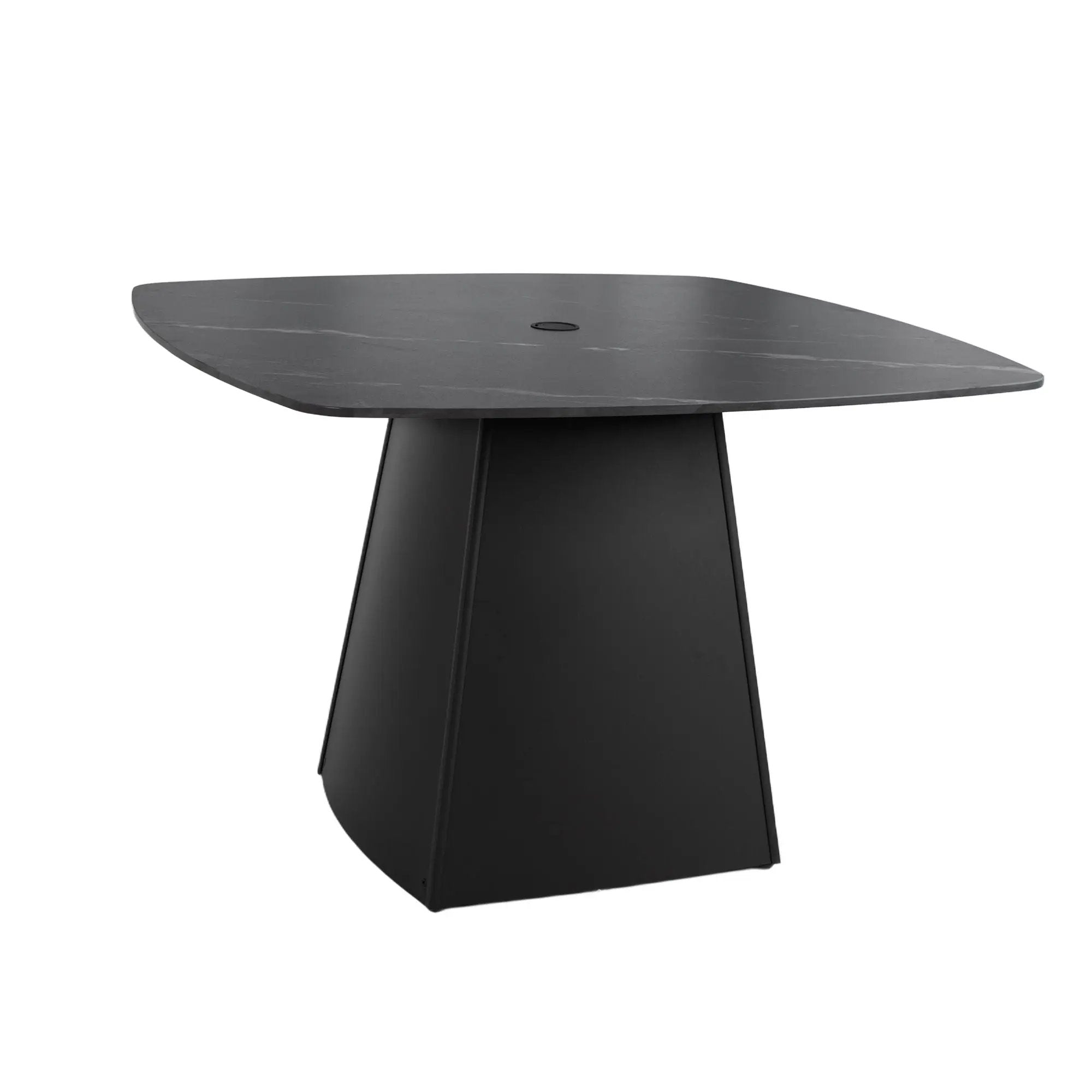 Rounded Square Outdoor Pedestal Dining Table by HouseOfZazla