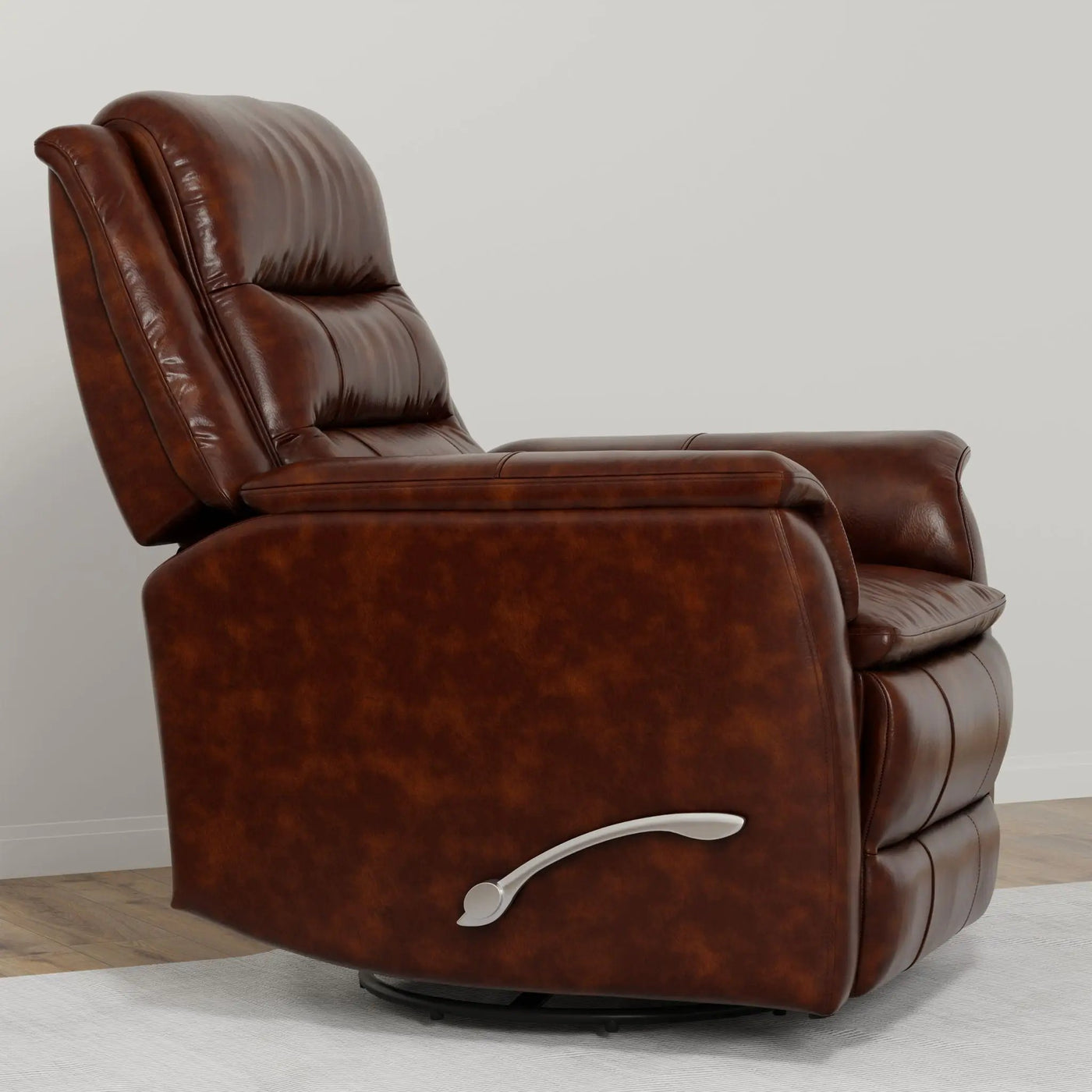 Swivel Recliner With Manual Adjustable Footrest by Unique Piece Furniture