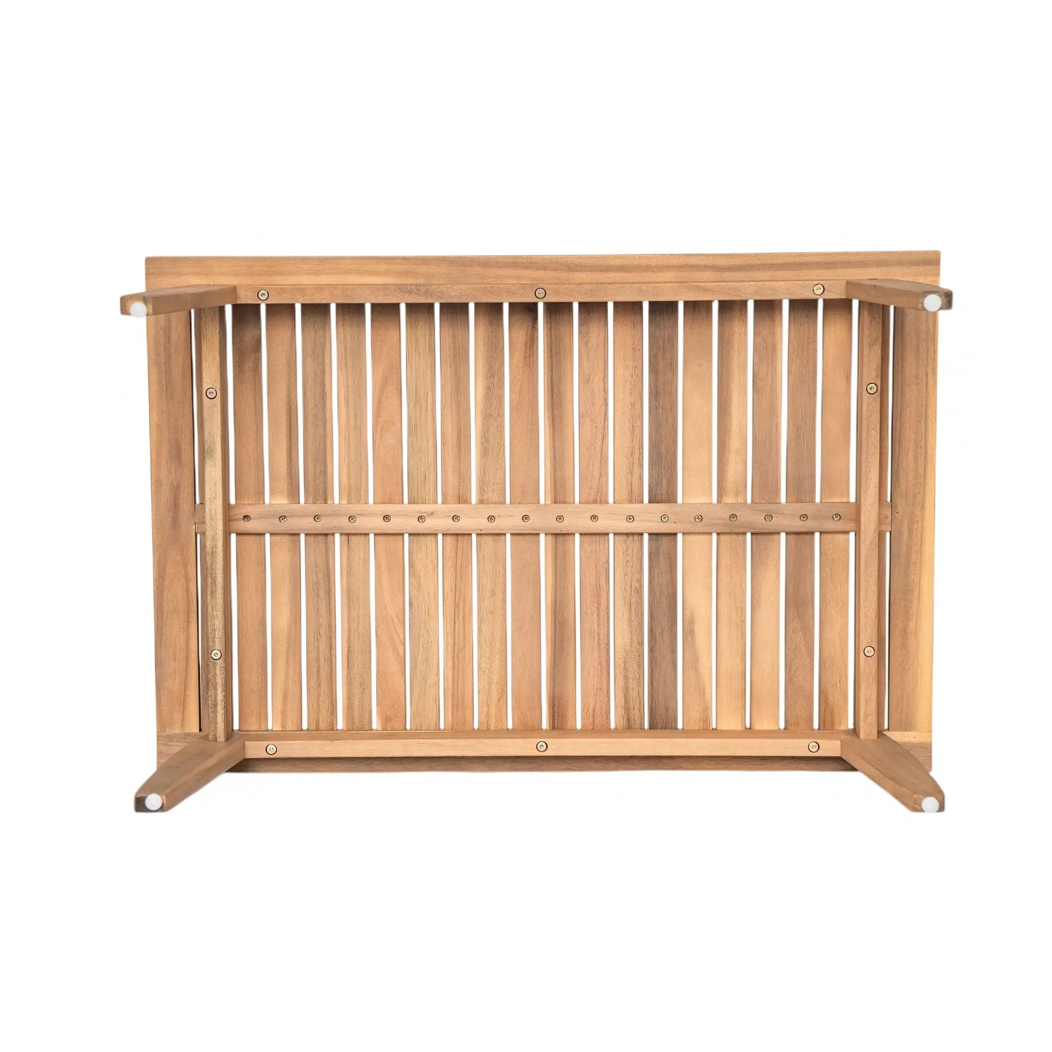 Outdoor 2pc Acacia Wood and Rope Patio Chat Set by HouseOfZazla