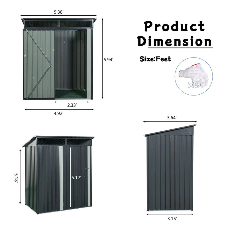 Outdoor Metal Storage Shed Transparent Plate by HouseOfZazla