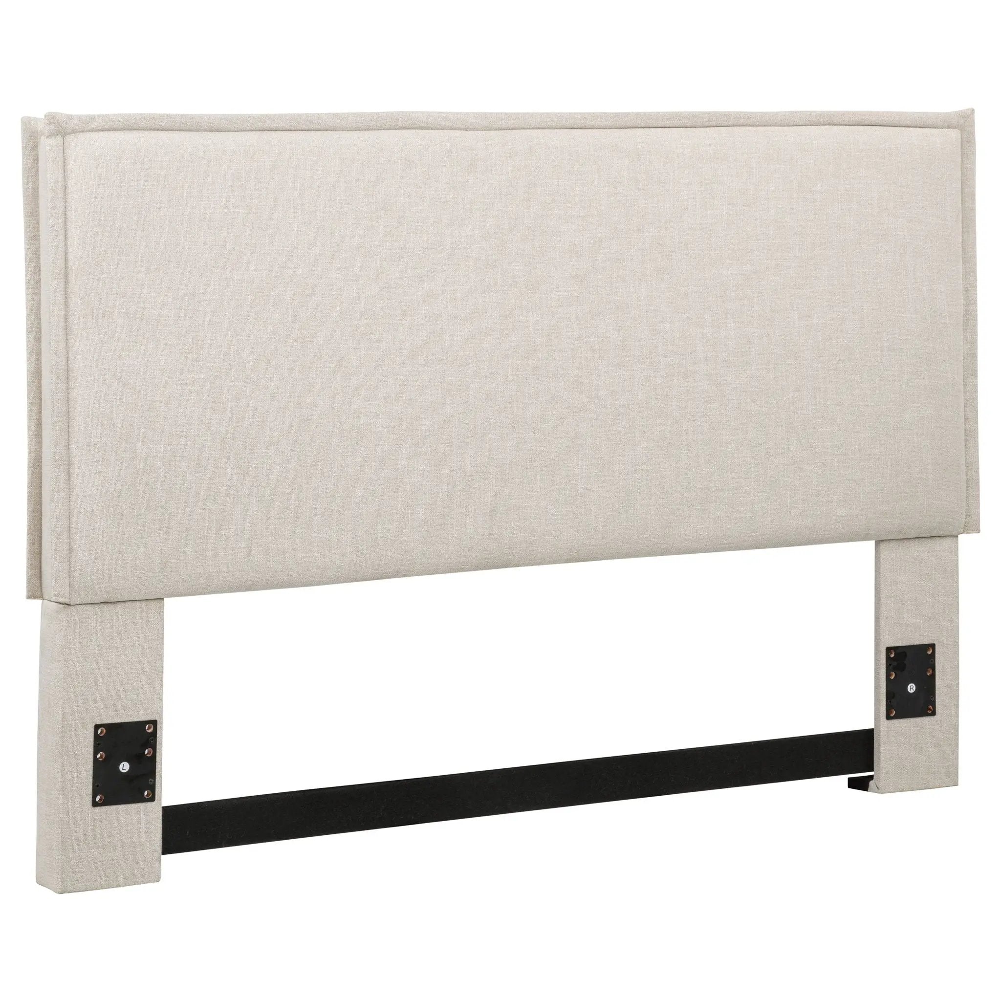 Queen / Full Size Upholstered Headboard With Flange Details - Sand by HouseOfZazla