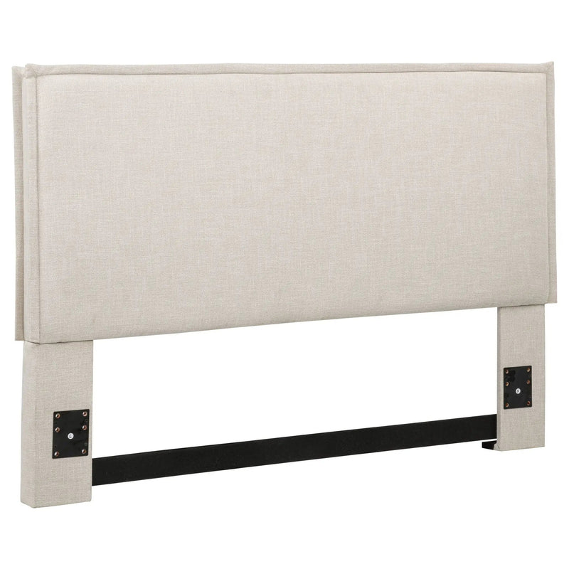 Queen / Full Size Upholstered Headboard With Flange Details - Sand by HouseOfZazla