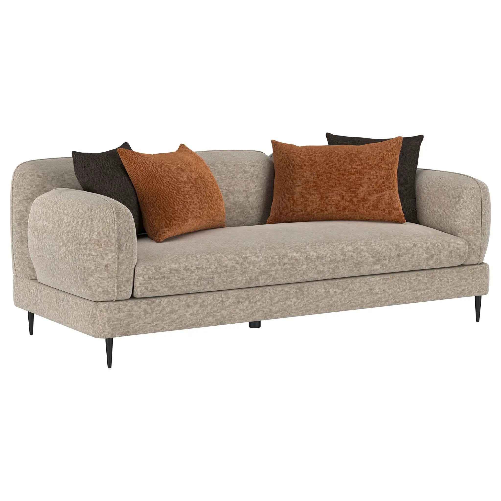 Jade 2-piece Chenille Upholstered Sofa Set Latte by Unique Piece Furniture